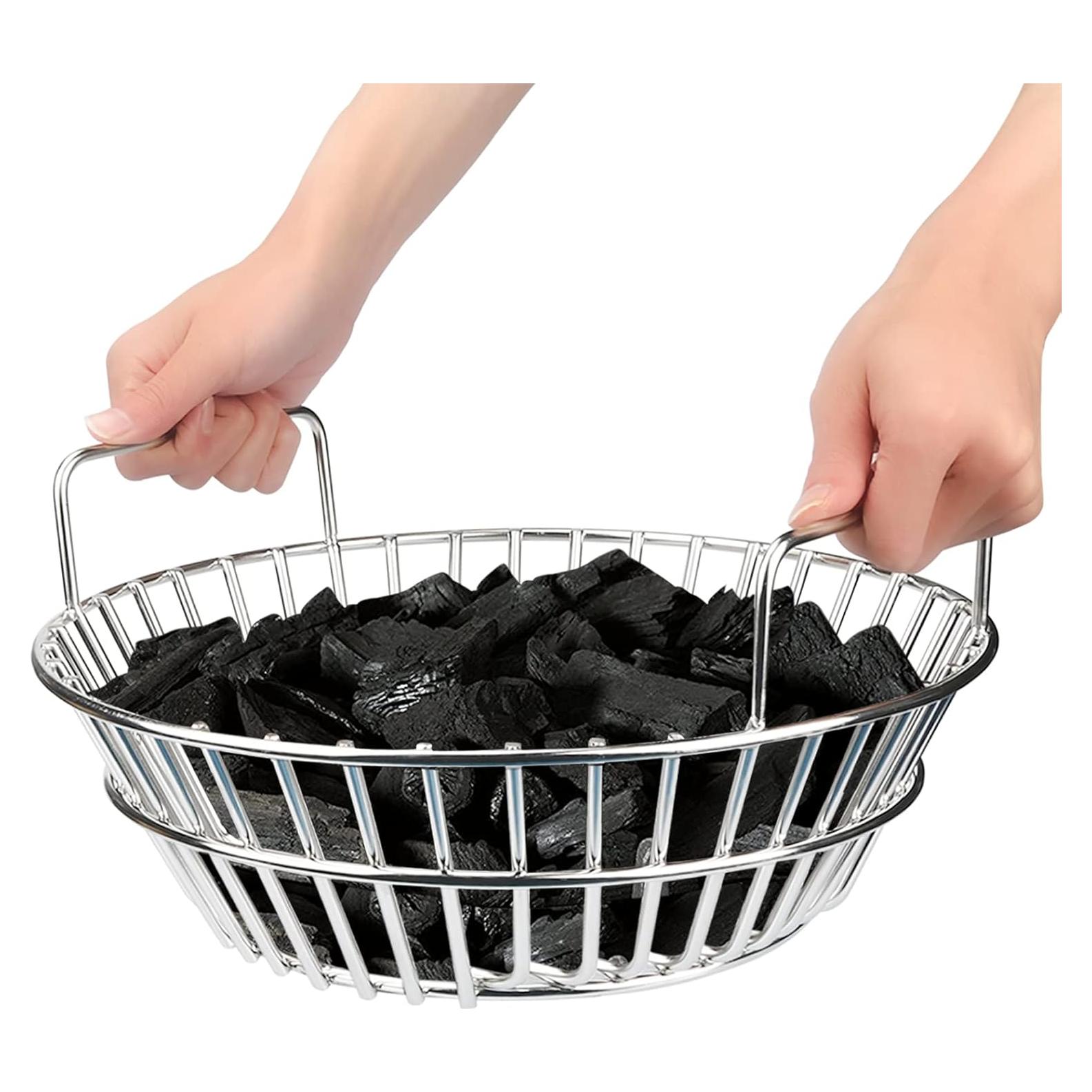 Cesta de Carbón Big Green Egg 34.8 cm Acero Inoxidable