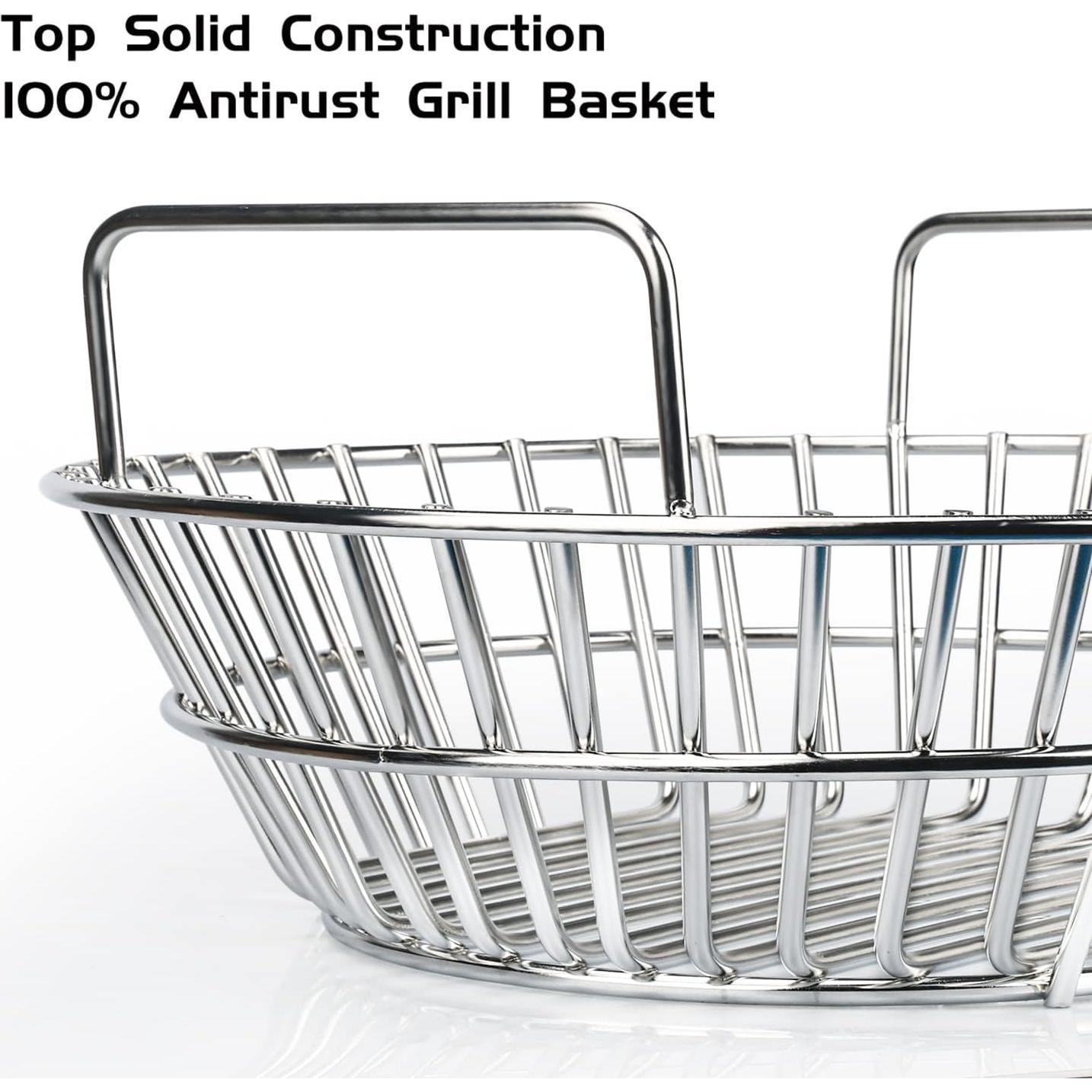 Cesta de Carbón Big Green Egg 34.8 cm Acero Inoxidable