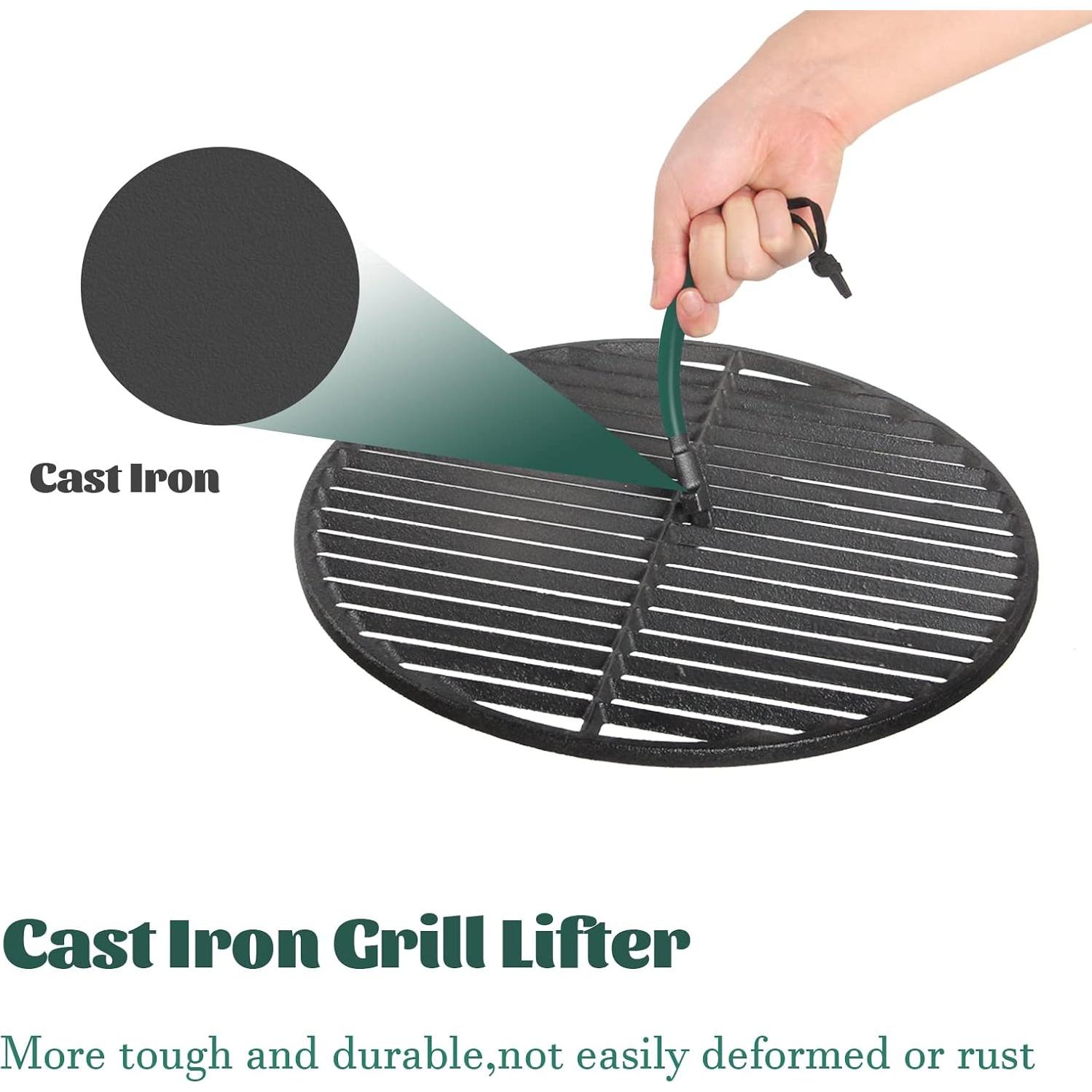 Elevador de Parrilla de Hierro Fundido KAMaster Verde 249g