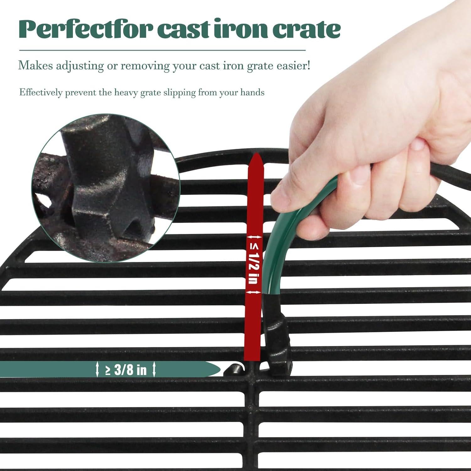 Elevador de Parrilla de Hierro Fundido KAMaster Verde 249g