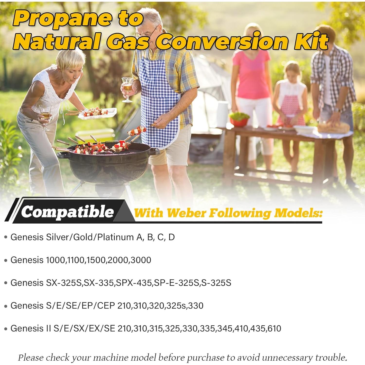 Kit de Conversión de Propano a Gas Natural 15FT Bghdas