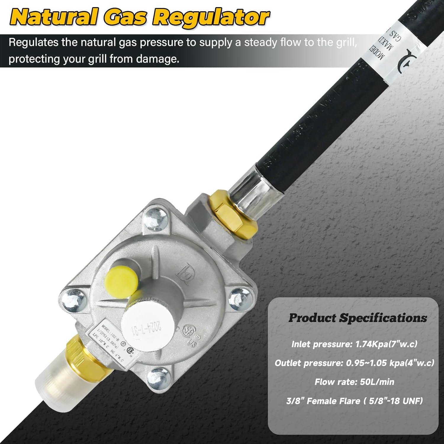 Kit de Conversión de Propano a Gas Natural 15FT Bghdas