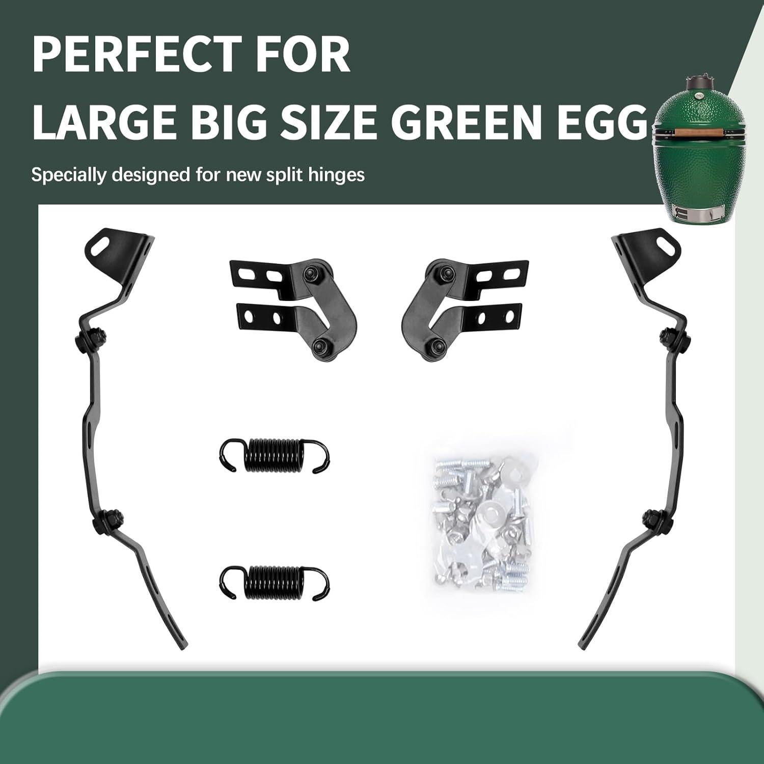 Conjunto de bisagra Vankey para parrilla Green Egg grande