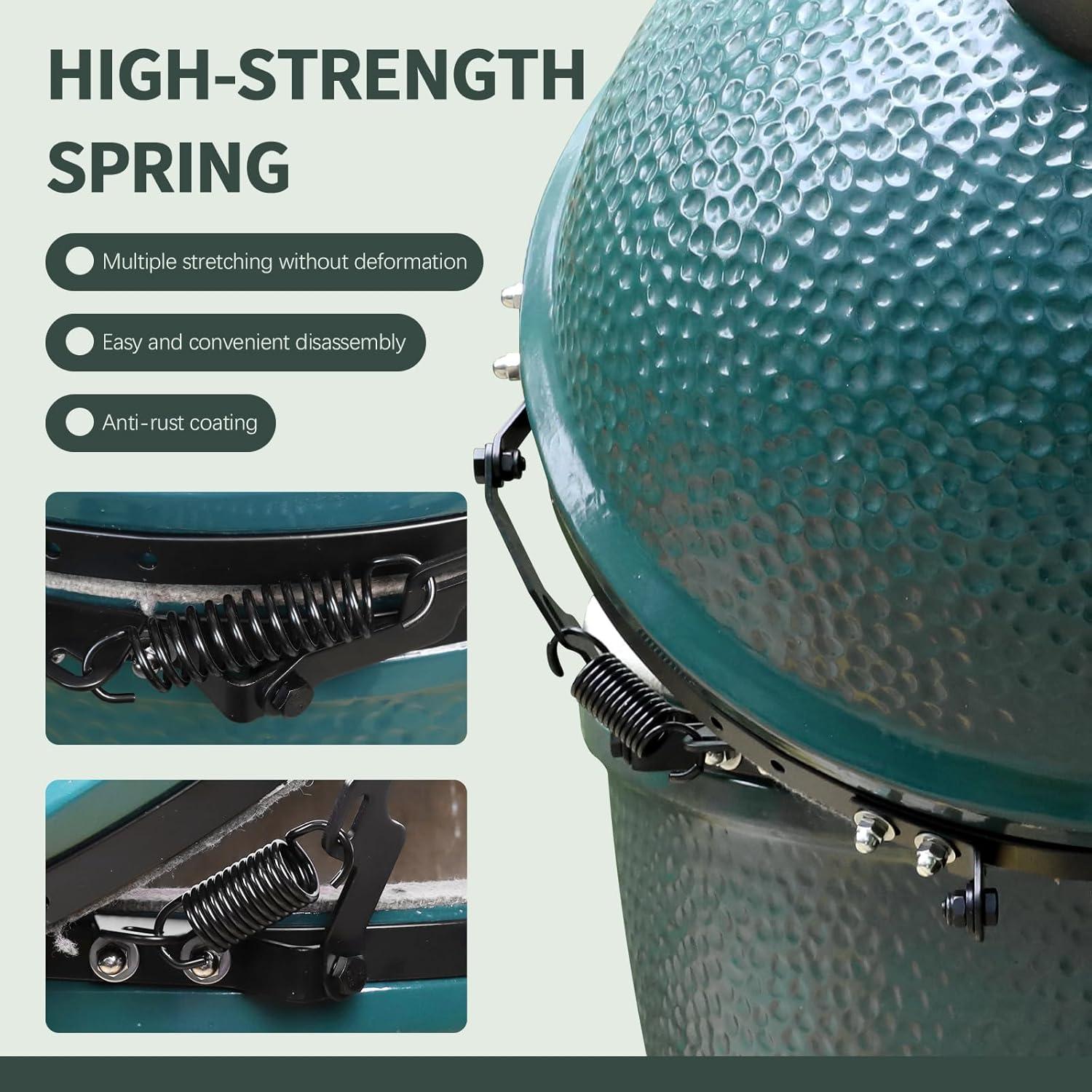 Conjunto de bisagra Vankey para parrilla Green Egg grande