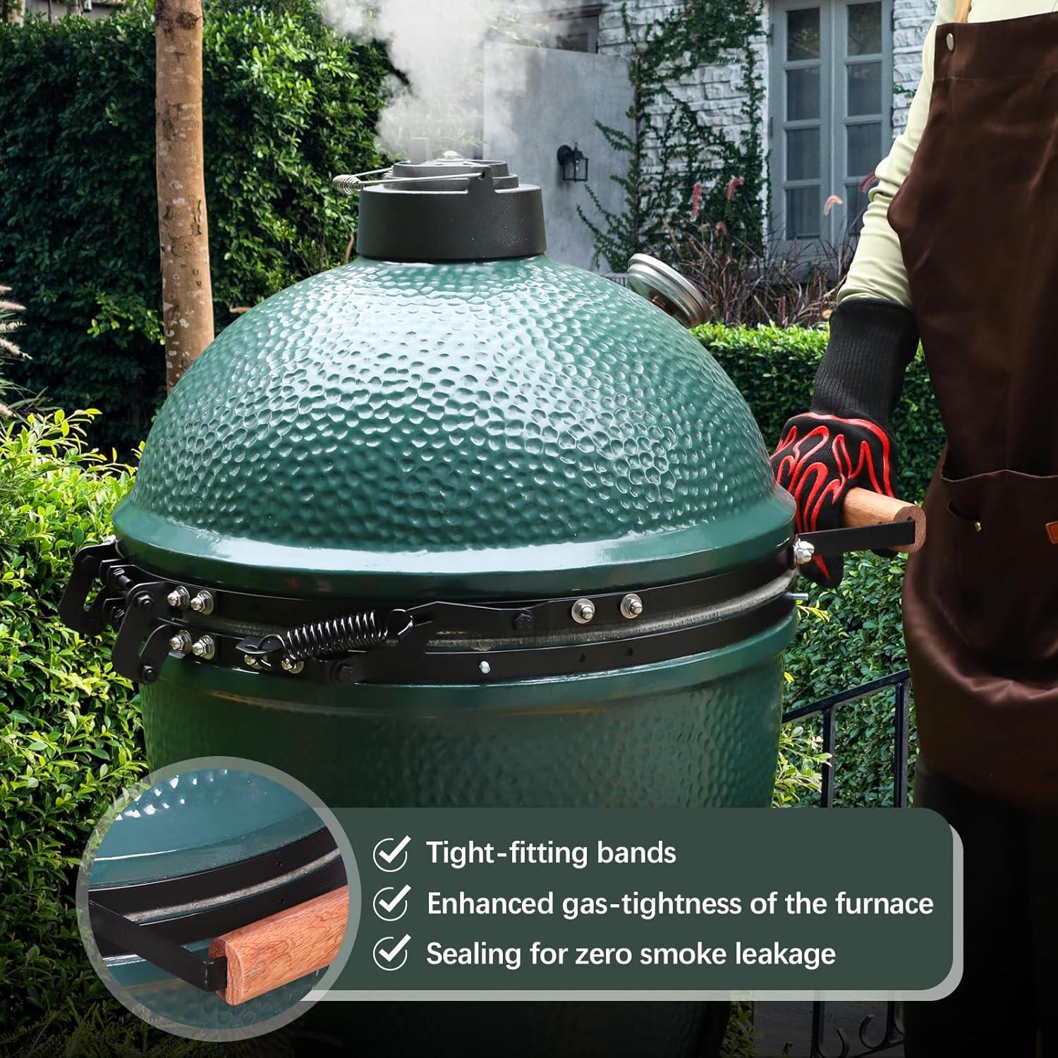 Conjunto de bisagra Vankey para parrilla Green Egg grande