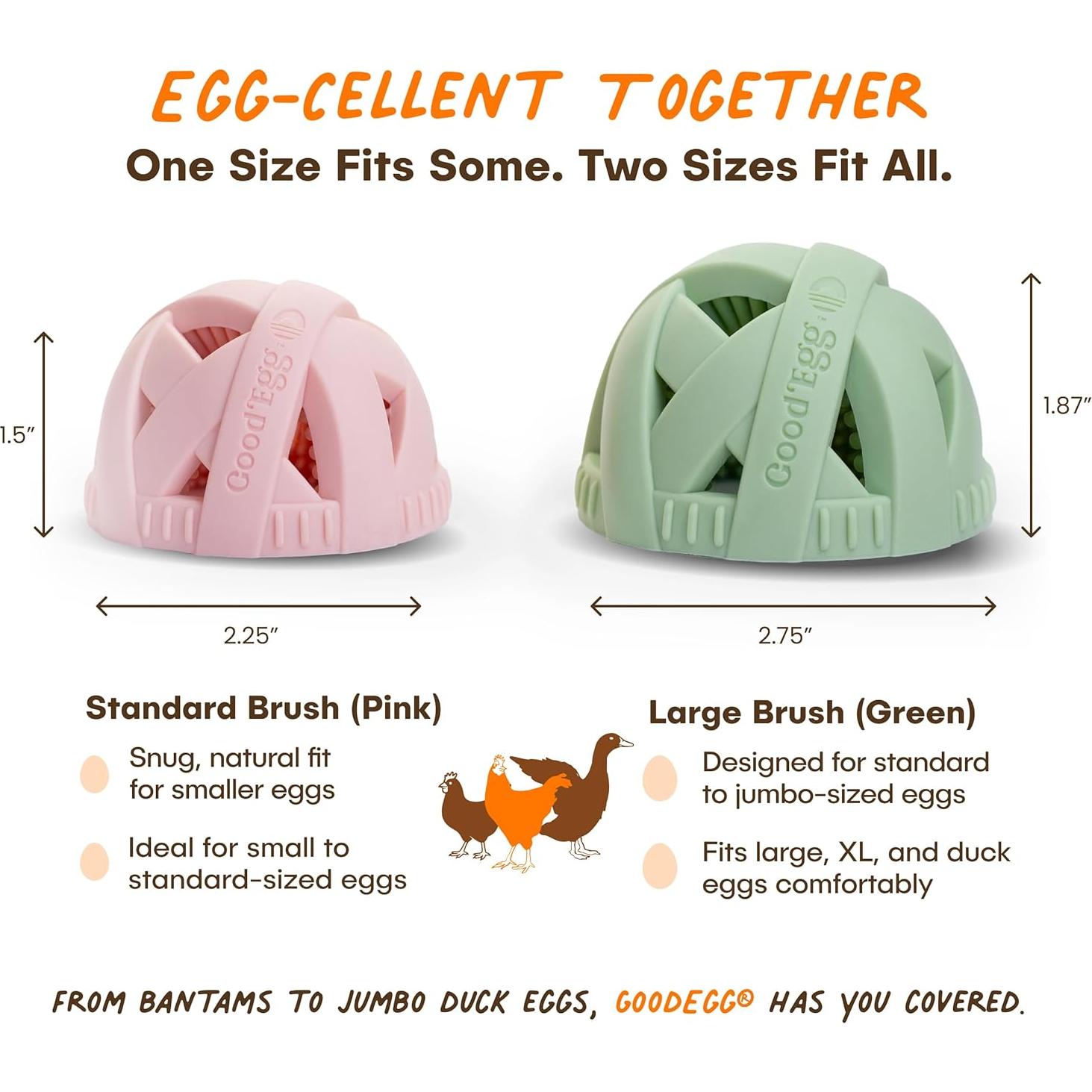 Cepillo de Silicona para Limpiar Huevos GoodEgg GE0001 XL