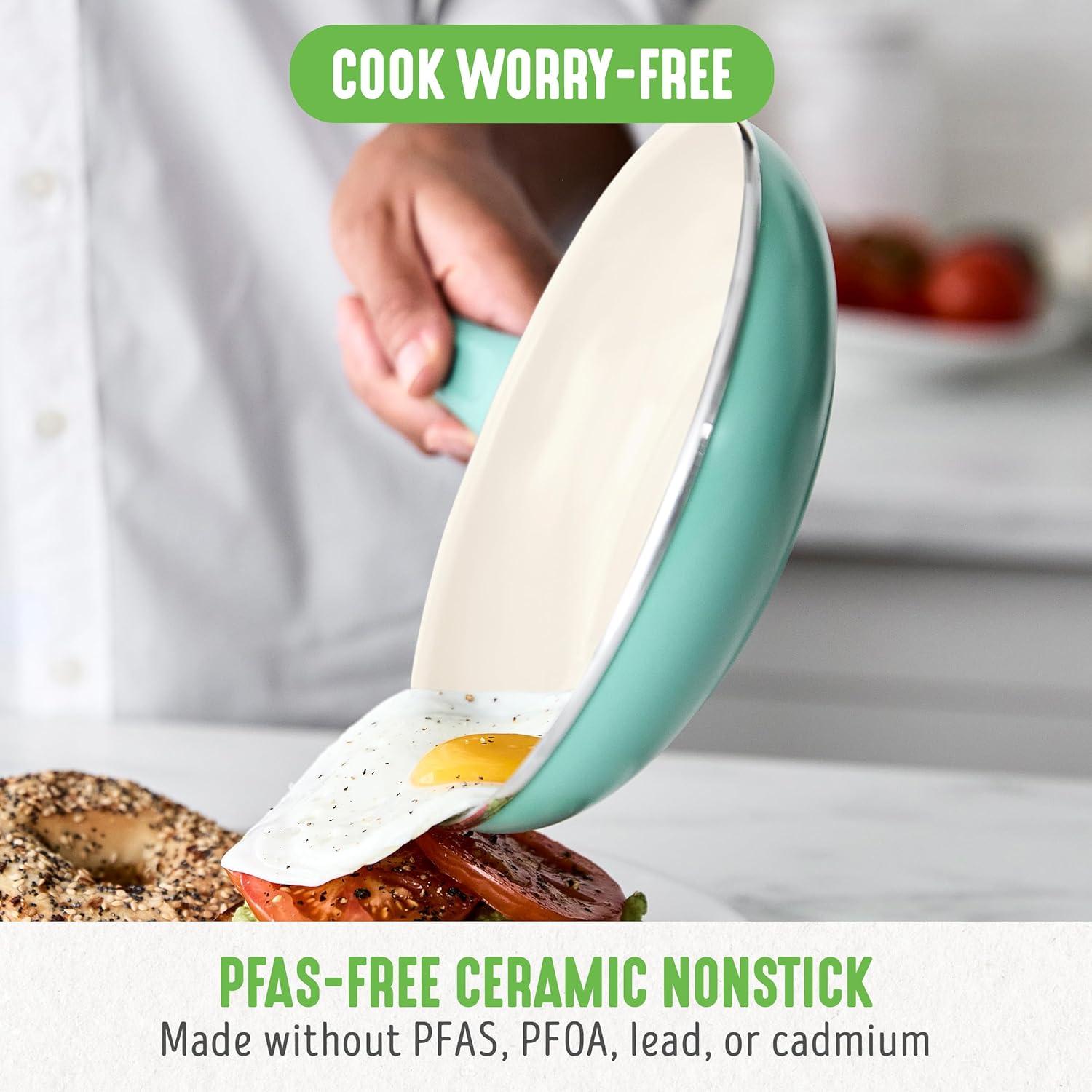 Juego de Sartenes Antiadherentes GreenLife Soft Grip 7" y 10"