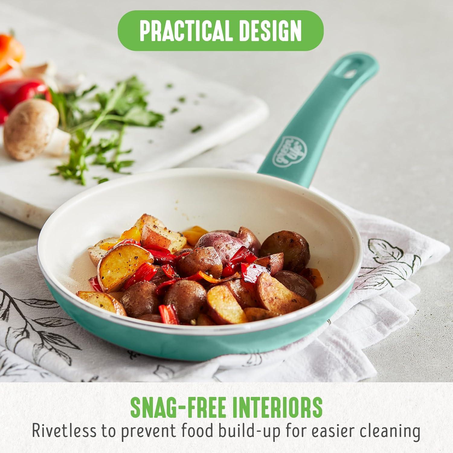 Juego de Sartenes Antiadherentes GreenLife Soft Grip 7" y 10"