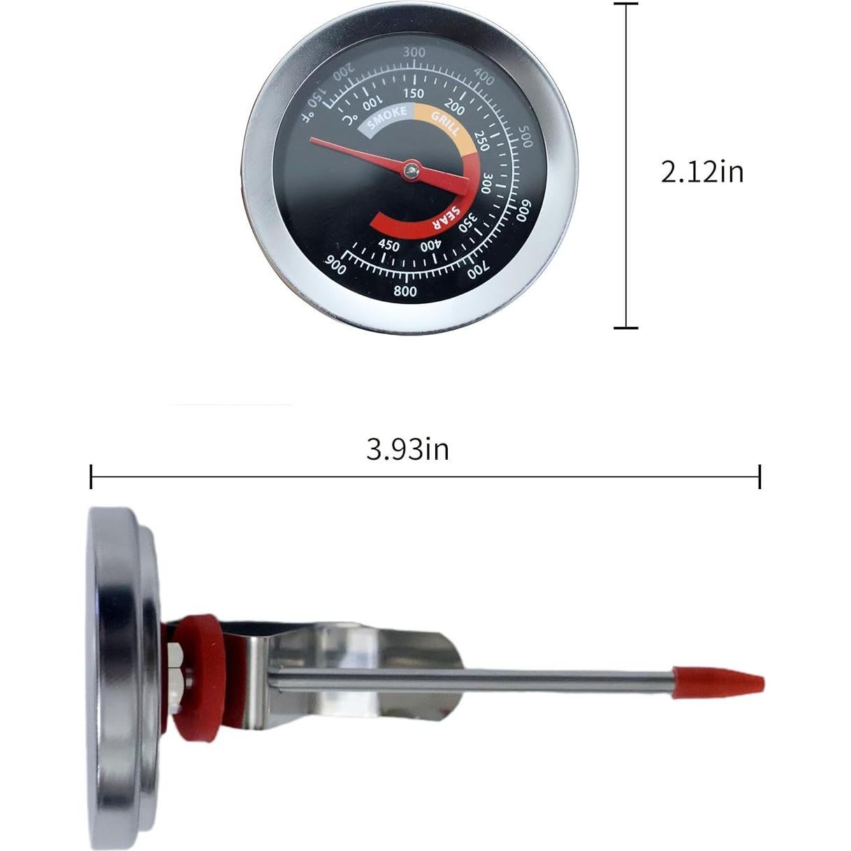 Termómetro de Reemplazo FAQQ para Parrillas Big Green Egg - Preciso y Duradero
