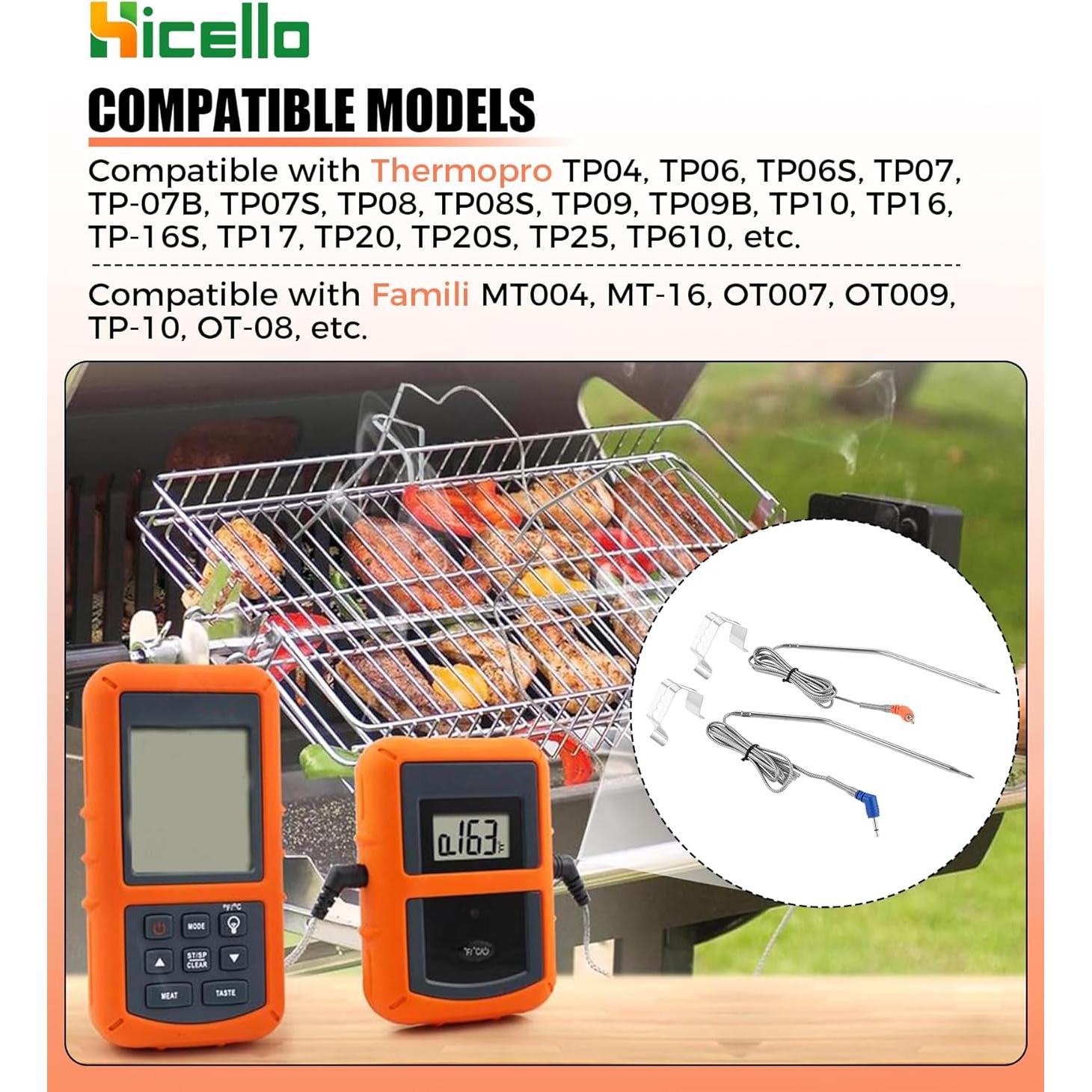 Puntas de Termómetro de Carne Thermopro - Acero Inoxidable - 2 Unidades