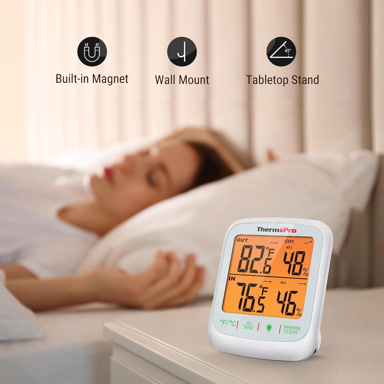 Termómetro Inalámbrico ThermoPro TP260B para Interior y Exterior