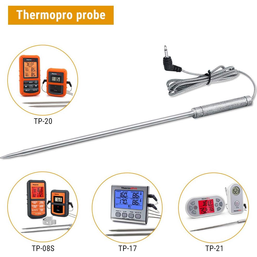 Sonda de Reemplazo ThermoPro TPW02 Acero Inoxidable 21.6 cm