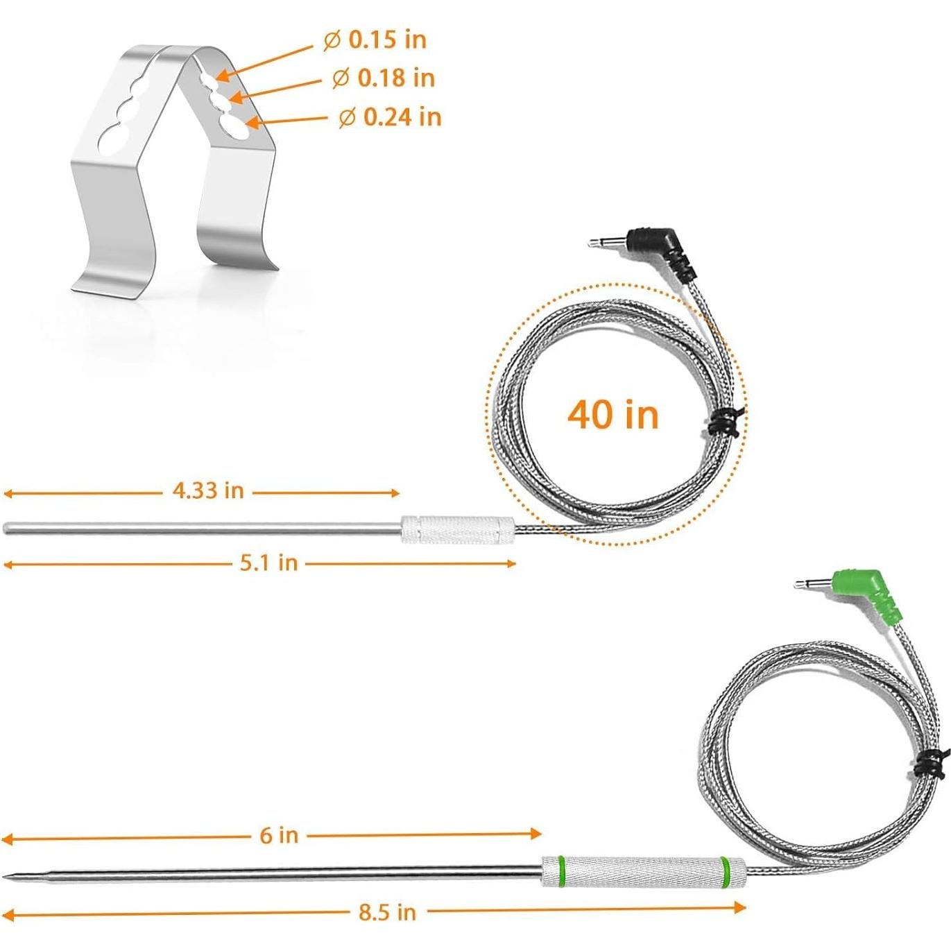Kit de Reemplazo de Sondas Thermopro SOVOS TP20 TP930 TP829 - 4 Piezas