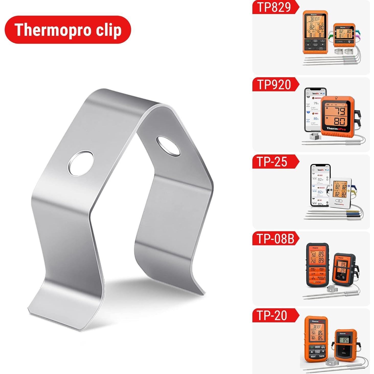 Clip de Termómetro de Carne ThermoPro Acero Inoxidable