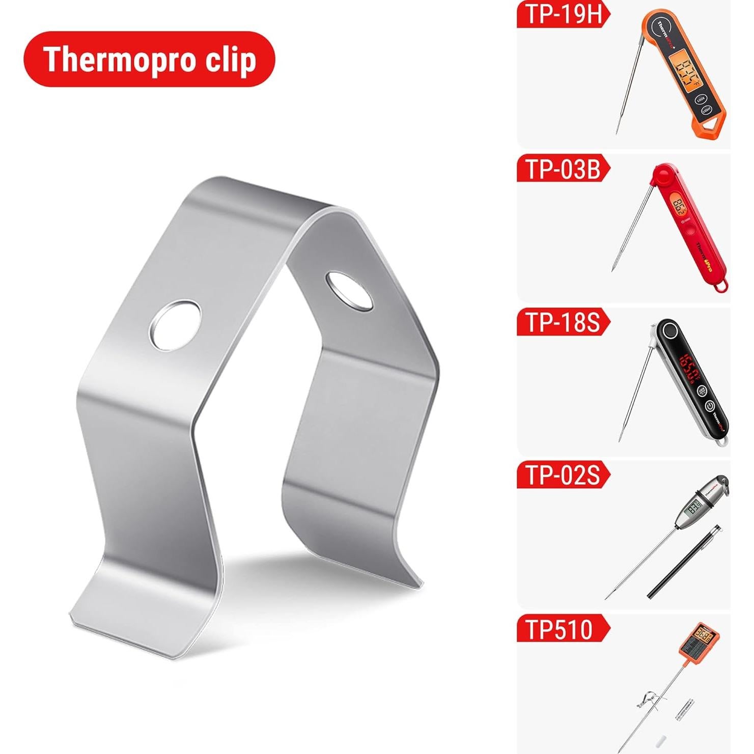 Clip de Termómetro de Carne ThermoPro Acero Inoxidable