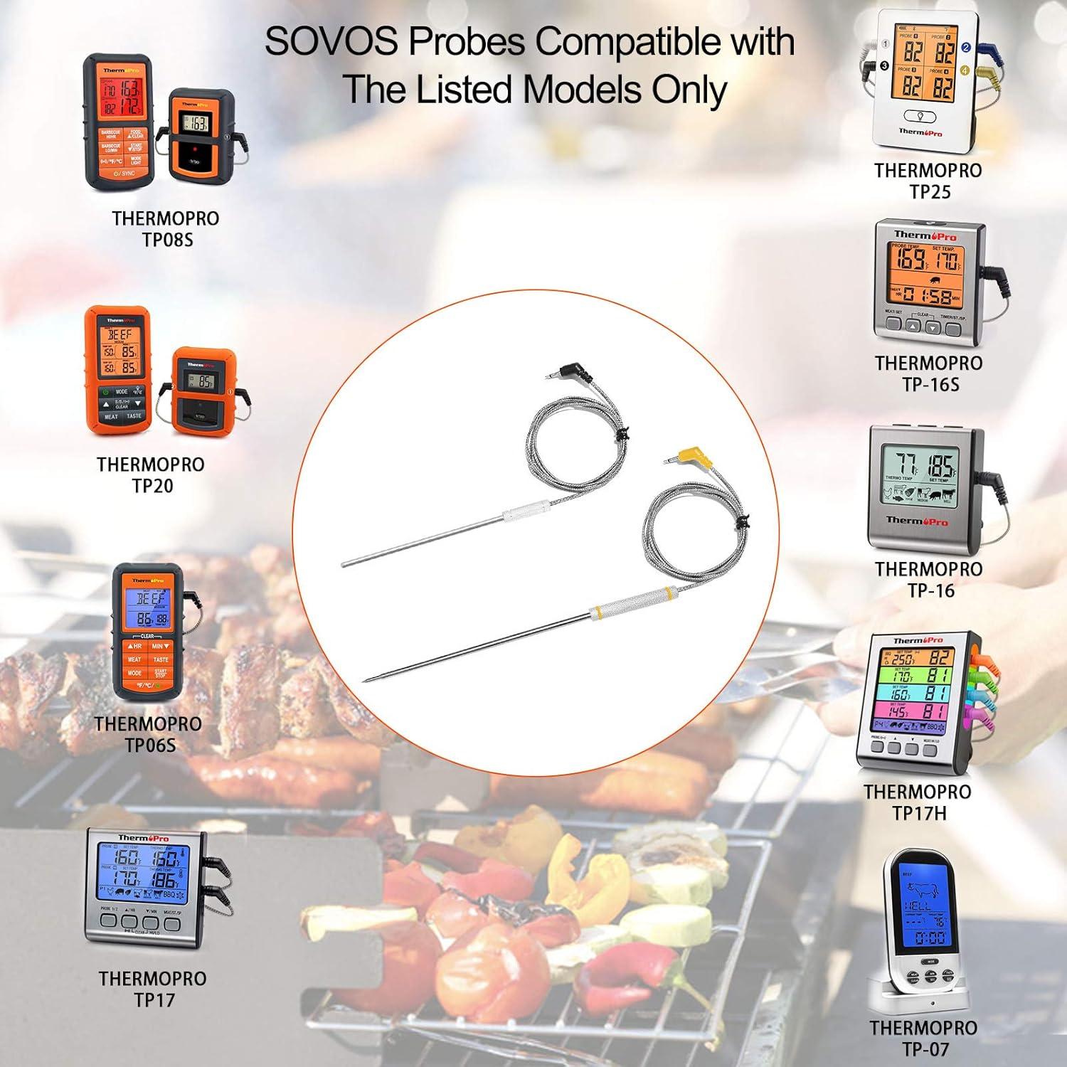 Paquete de 2 Sondas de Reemplazo Thermopro TP20 TP25 TP08