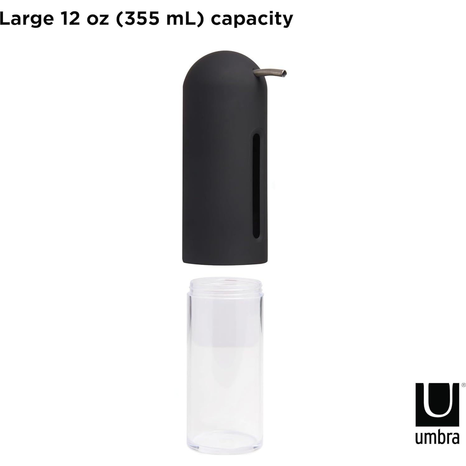 Dispensador de Jabón Pingüino Umbra 355 ml Negro