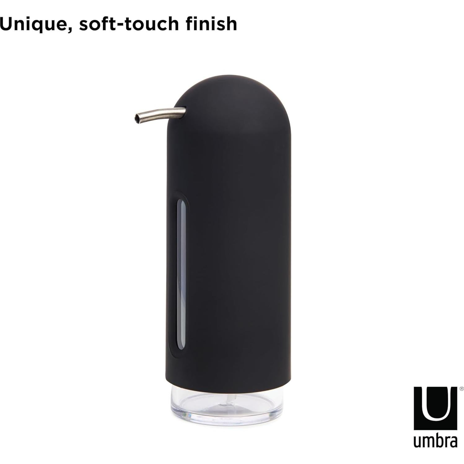 Dispensador de Jabón Pingüino Umbra 355 ml Negro