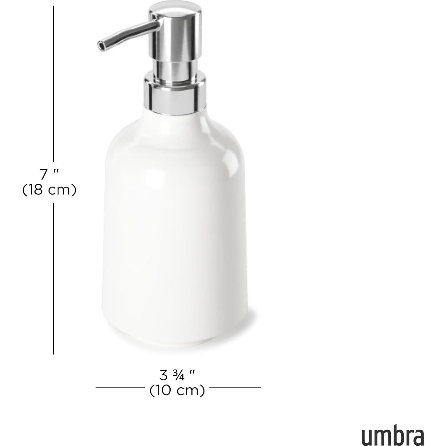 Dispensador de Jabón Líquido Umbra Step Blanco 384 ml