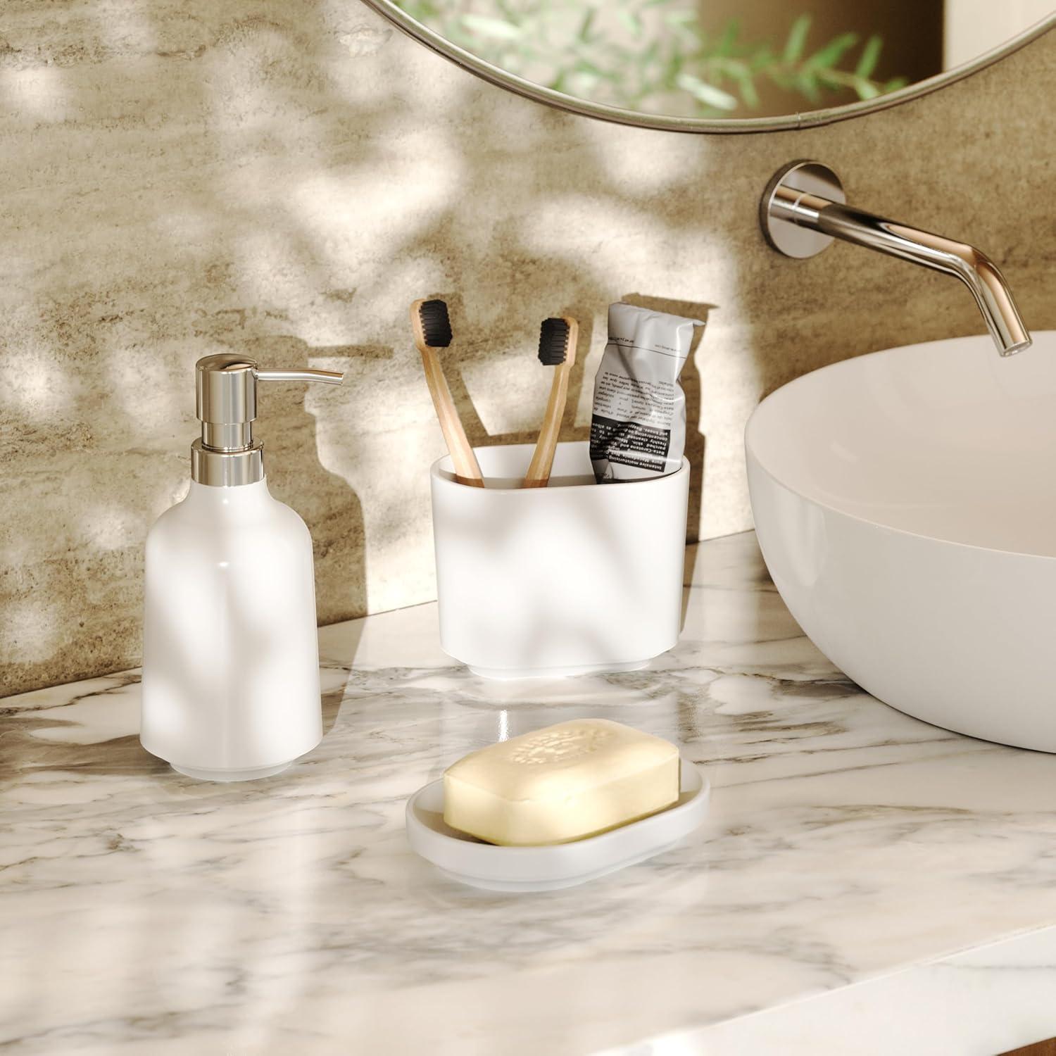 Dispensador de Jabón Líquido Umbra Step Blanco 384 ml