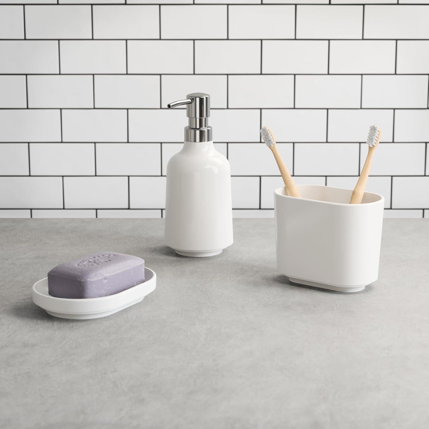 Dispensador de Jabón Líquido Umbra Step Blanco 384 ml