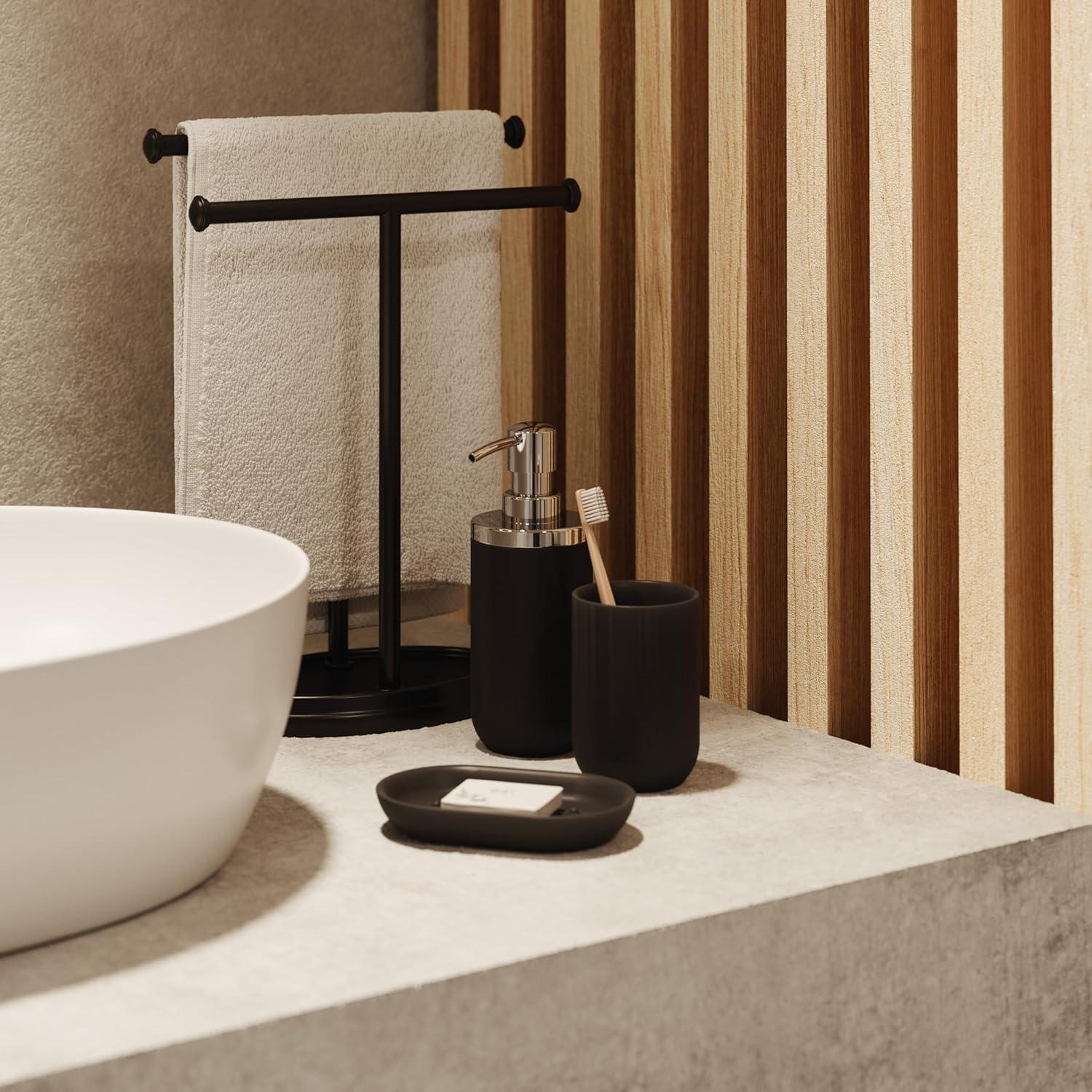 Dispensador de Jabón Umbra Junip Negro Mate 280ml Cromo