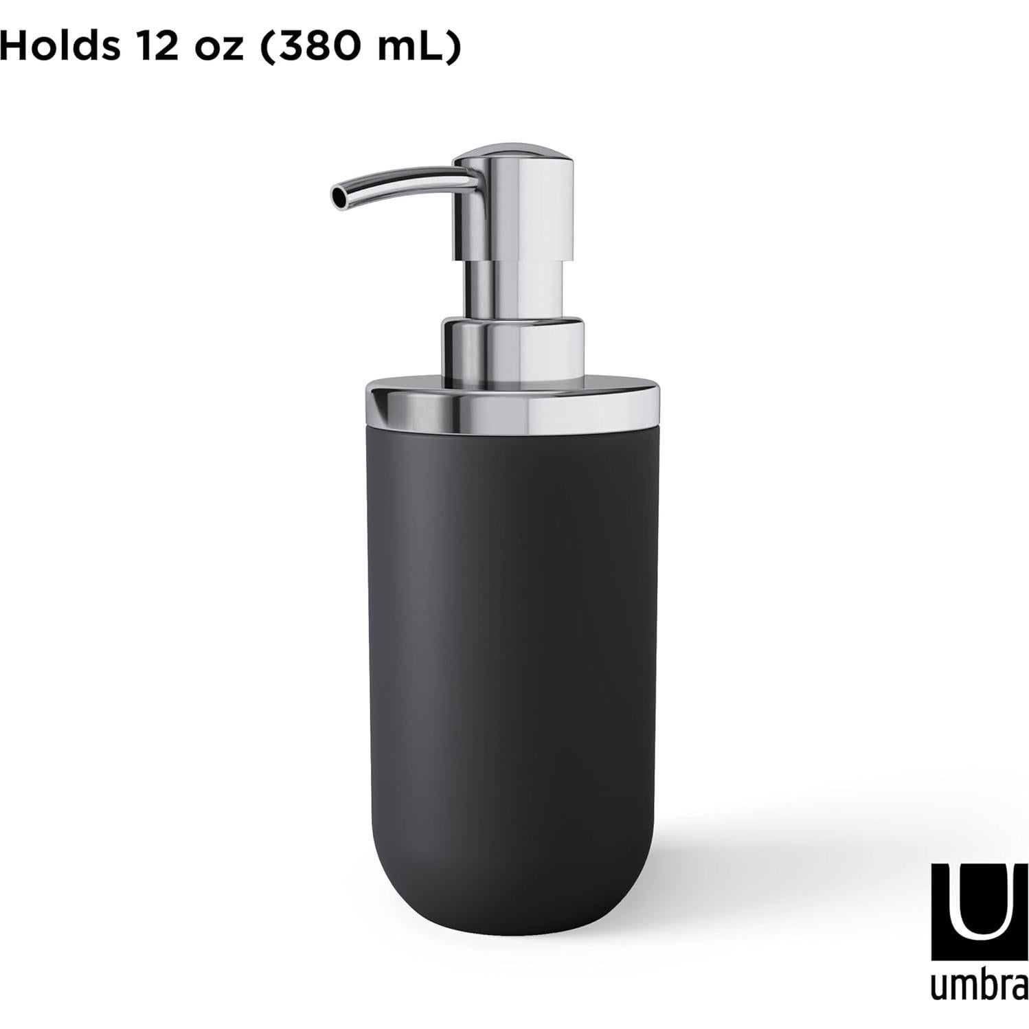 Dispensador de Jabón Umbra Junip Negro Mate 280ml Cromo