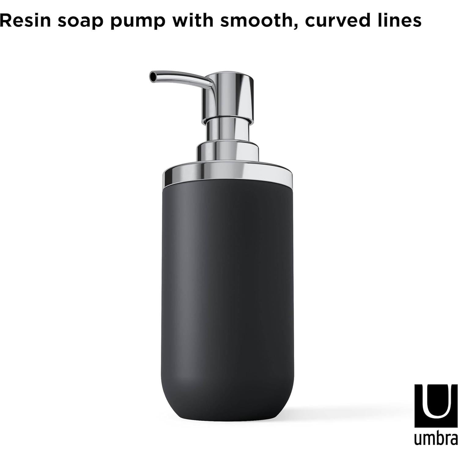 Dispensador de Jabón Umbra Junip Negro Mate 280ml Cromo