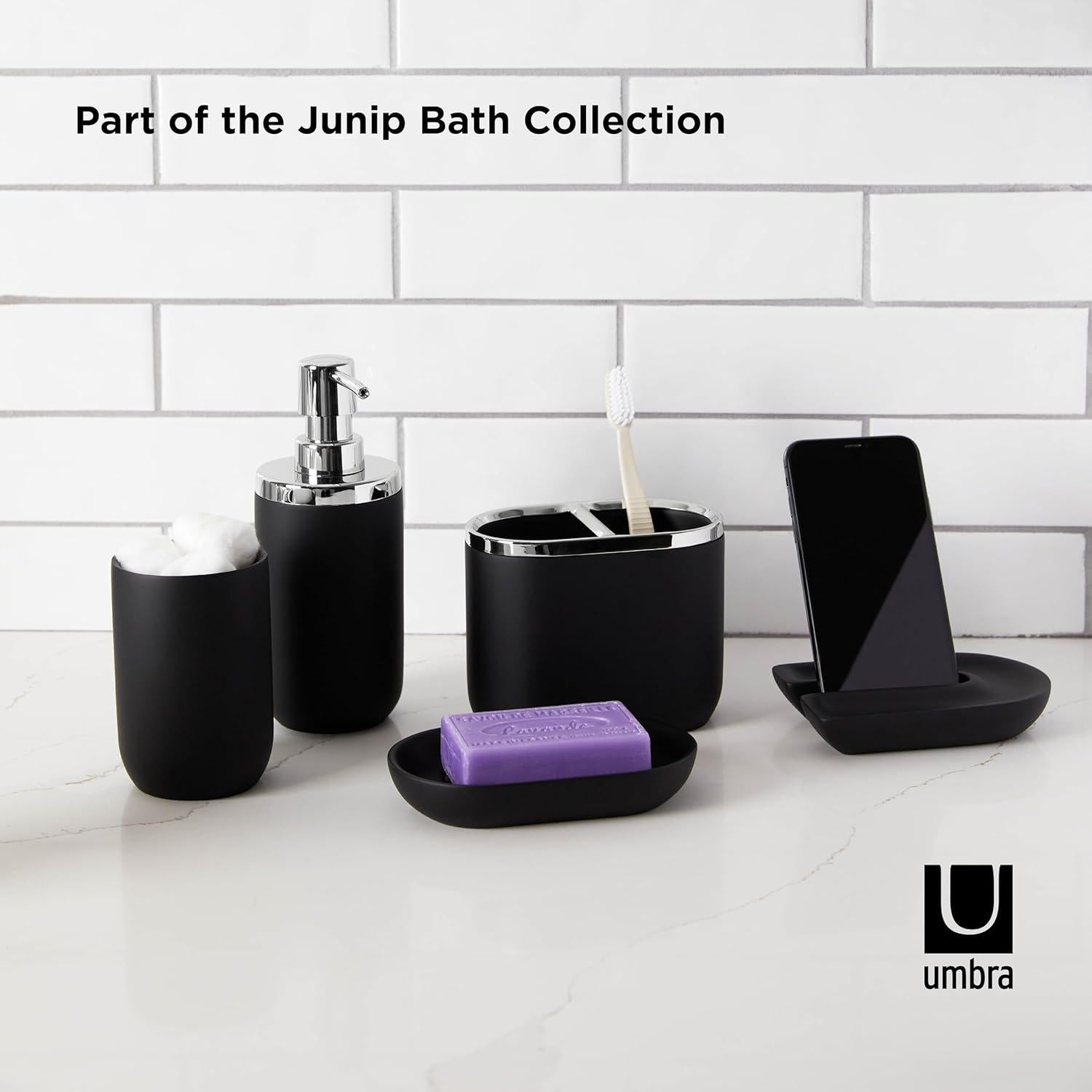 Dispensador de Jabón Umbra Junip Negro Mate 280ml Cromo