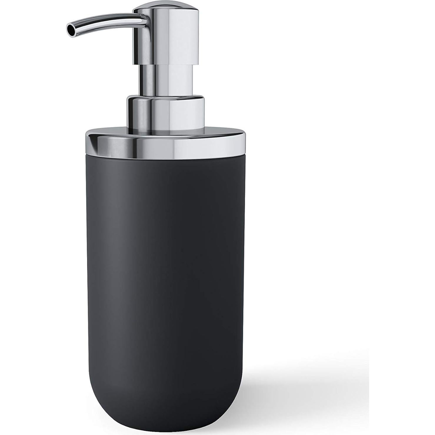 Dispensador de Jabón Umbra Junip 560ml Resina Cromo/Negro - 2 Unidades