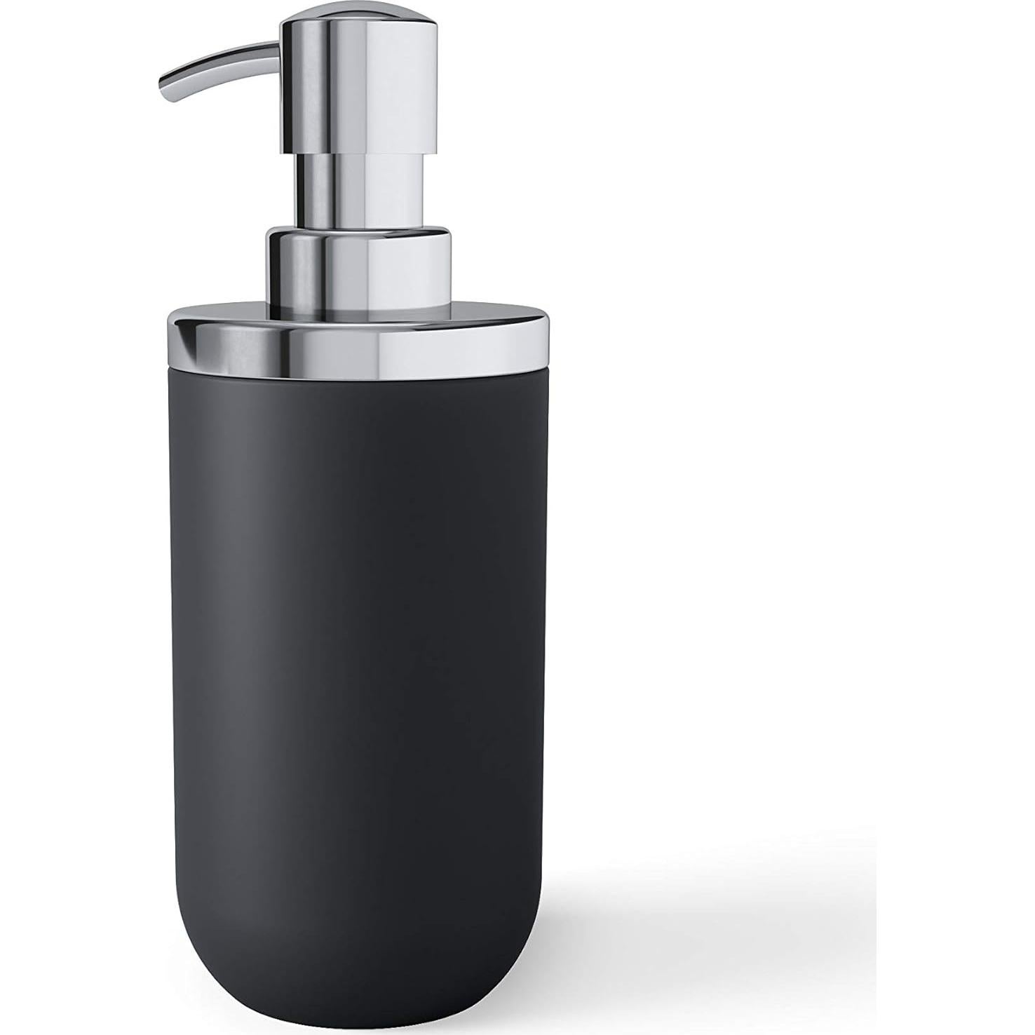 Dispensador de Jabón Umbra Junip 560ml Resina Cromo/Negro - 2 Unidades