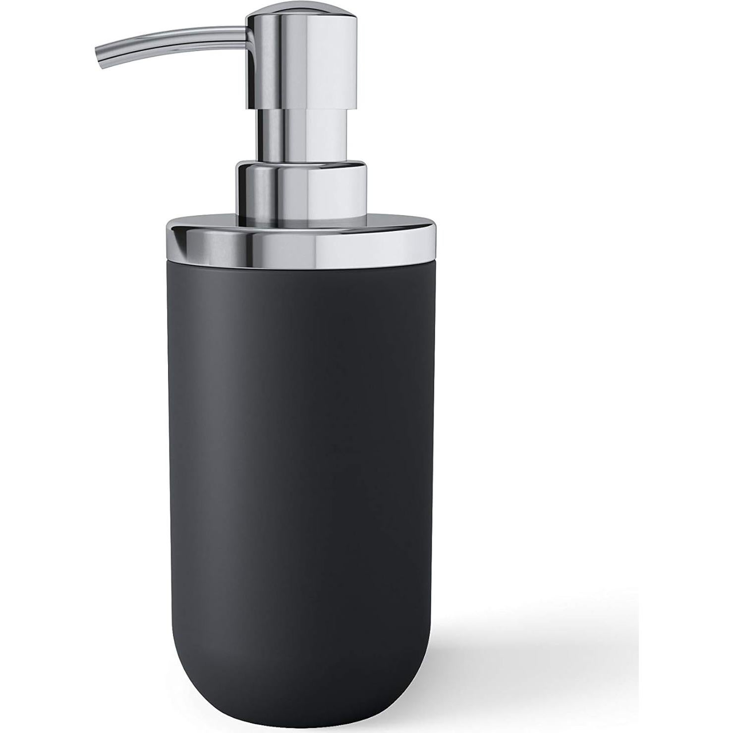 Dispensador de Jabón Umbra Junip 560ml Resina Cromo/Negro - 2 Unidades