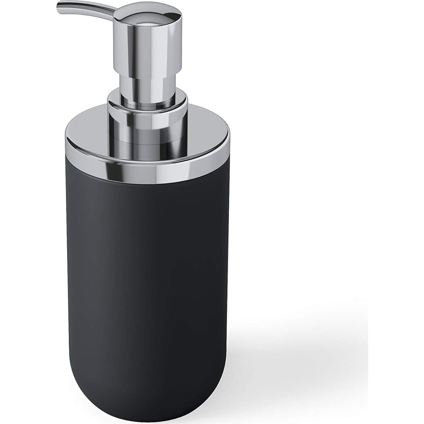 Dispensador de Jabón Umbra Junip 560ml Resina Cromo/Negro - 2 Unidades