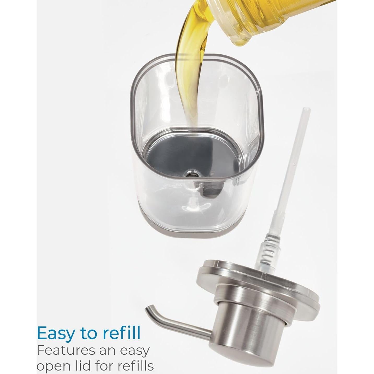 Dispensador de Jabón Líquido iDesign 17.5cm Acero Inoxidable