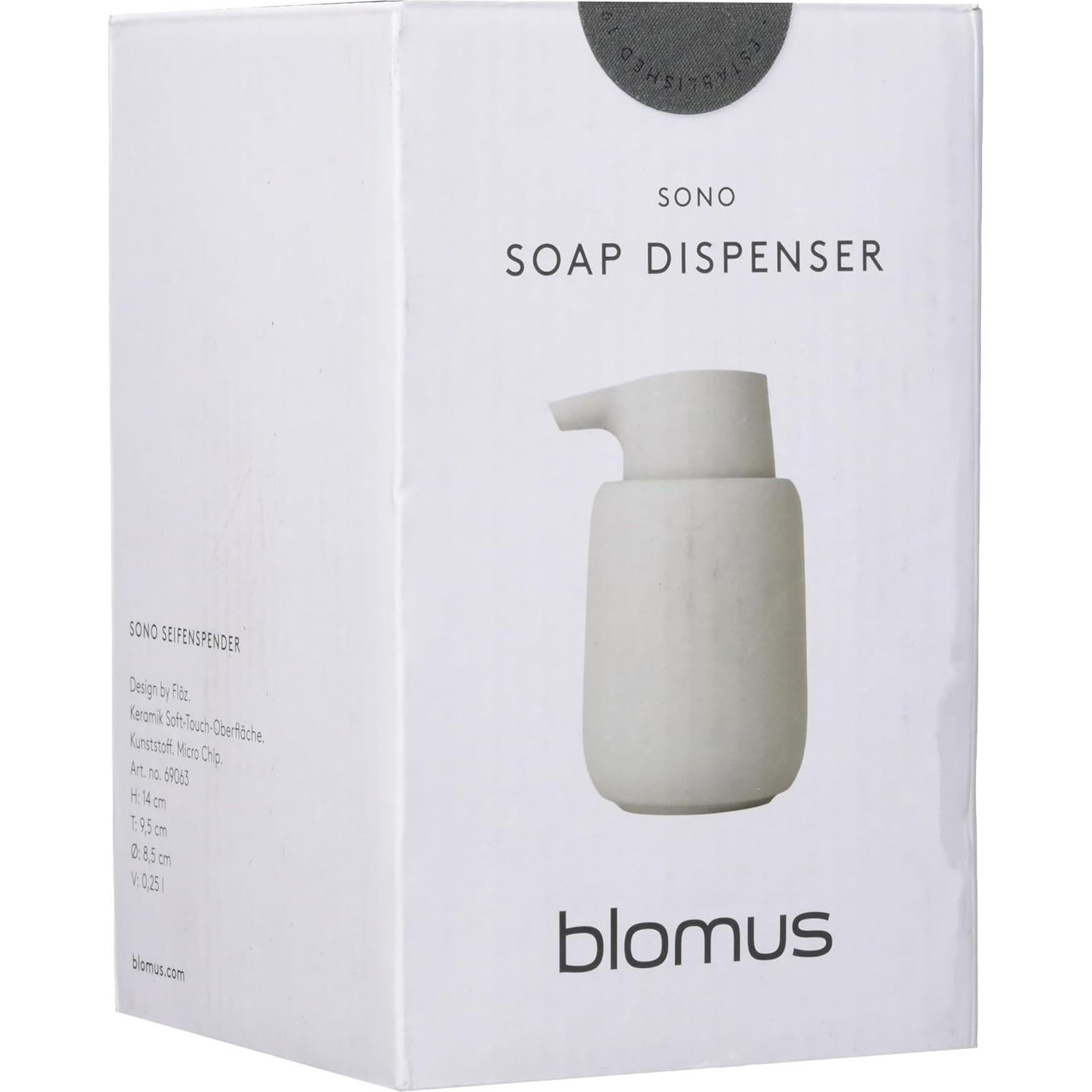 Dispensador de Jabón Blomus Sono Cerámica 250ml Color Micro Chip