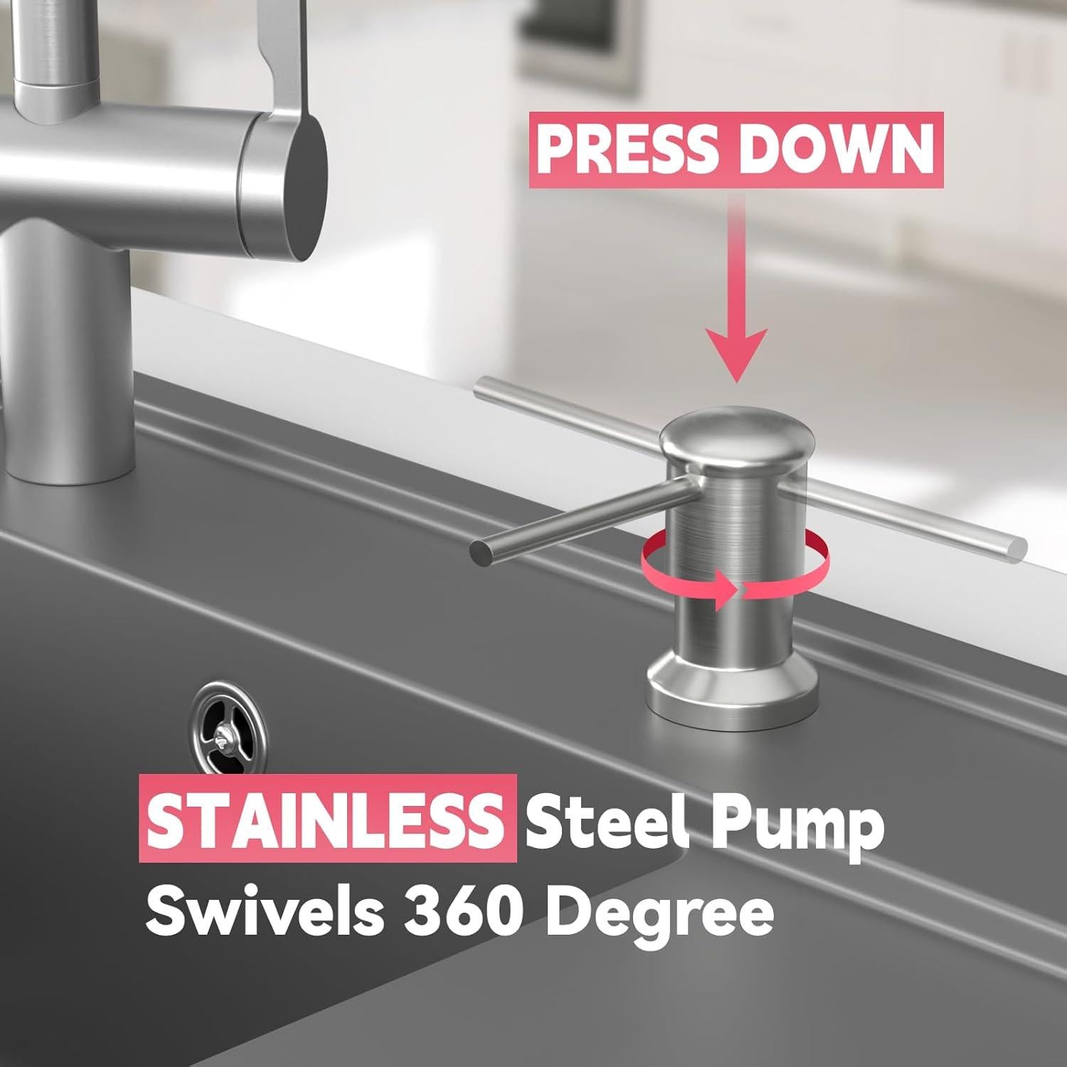 Dispensador de Jabón OHiHi para Fregadero con Tubo 119.38 cm