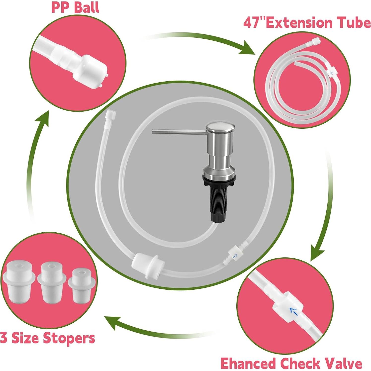 Dispensador de Jabón OHiHi para Fregadero con Tubo 119.38 cm