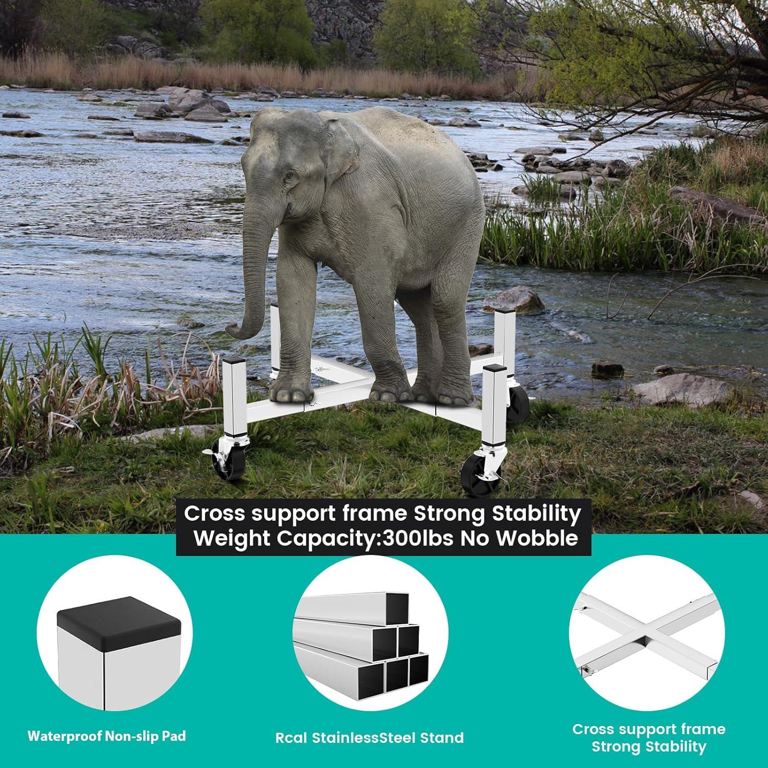 Soporte Rodante Expandible Hisencn para Fogatas 38-68 cm