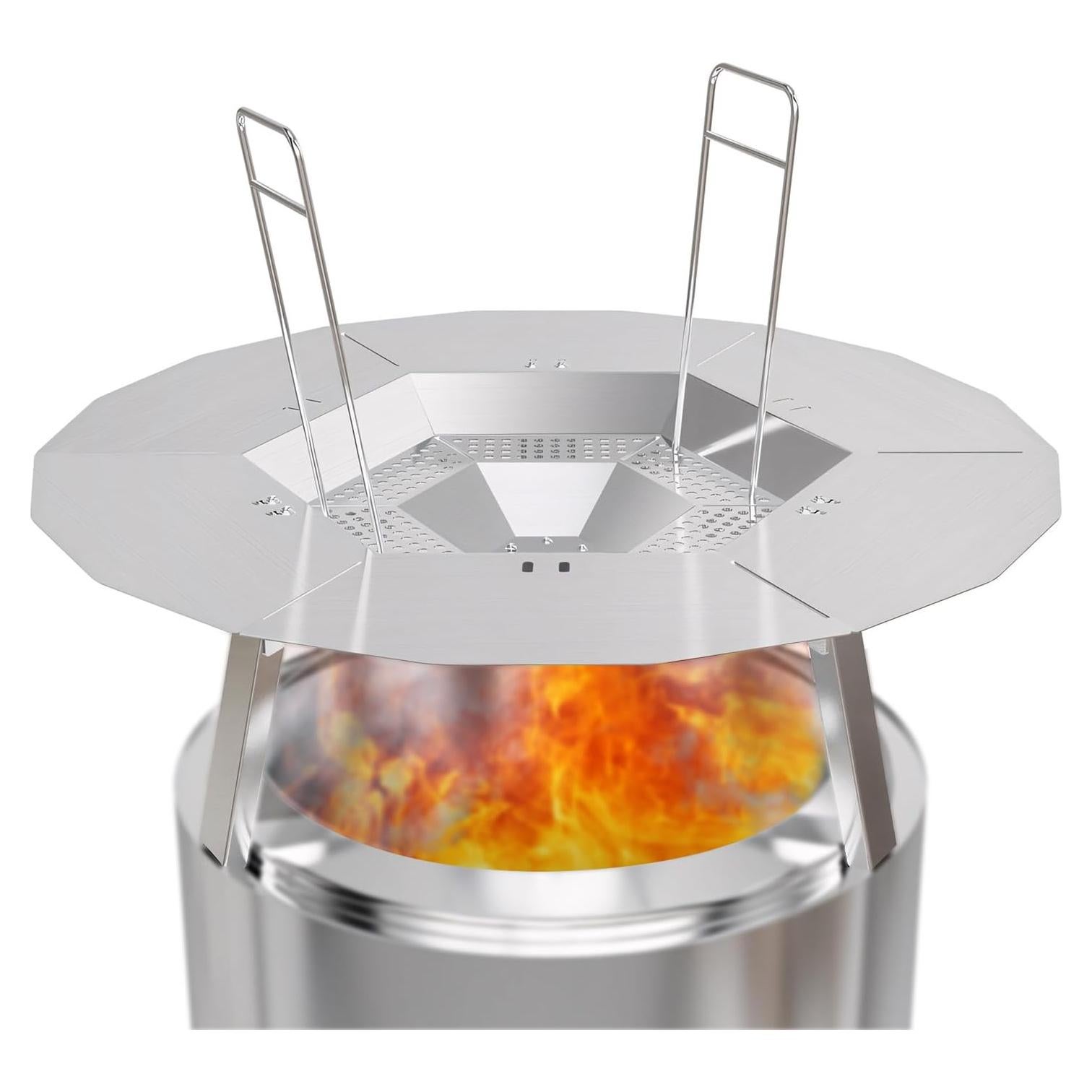 Deflector de Calor Owfeel 49.5 cm para Fogata de Acero Inoxidable