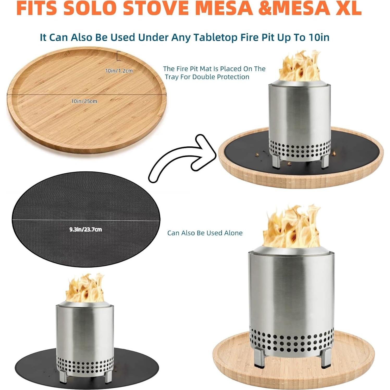 Tapete y bandeja para fogata PNLLDDCN 10" - Protección y estilo