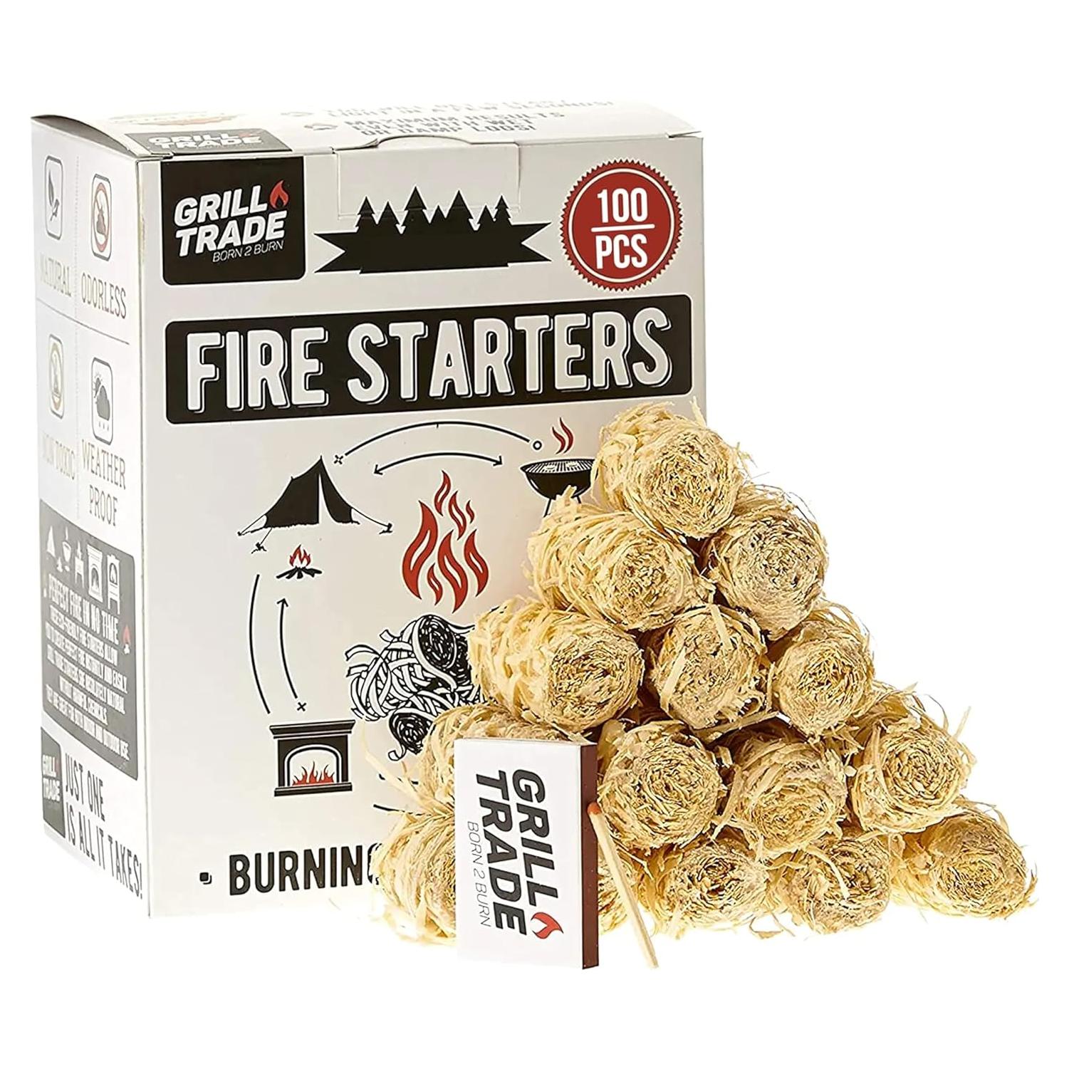 Encendedor Ecológico Grill Trade - 100 Piezas para BBQ y Fogatas