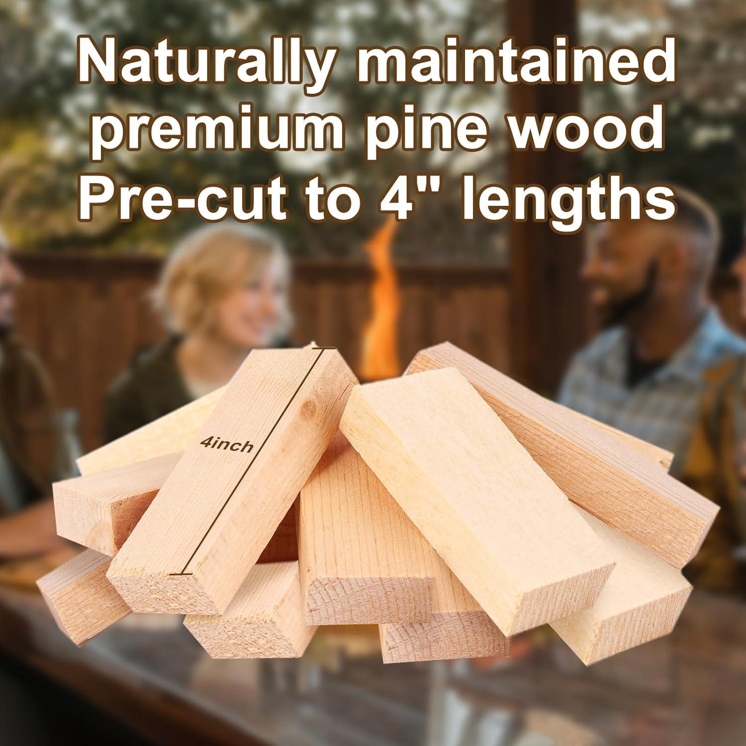 Leña Mini Secada al Horno WFLUOLUO 4" (10.2 cm) 1.8 kg