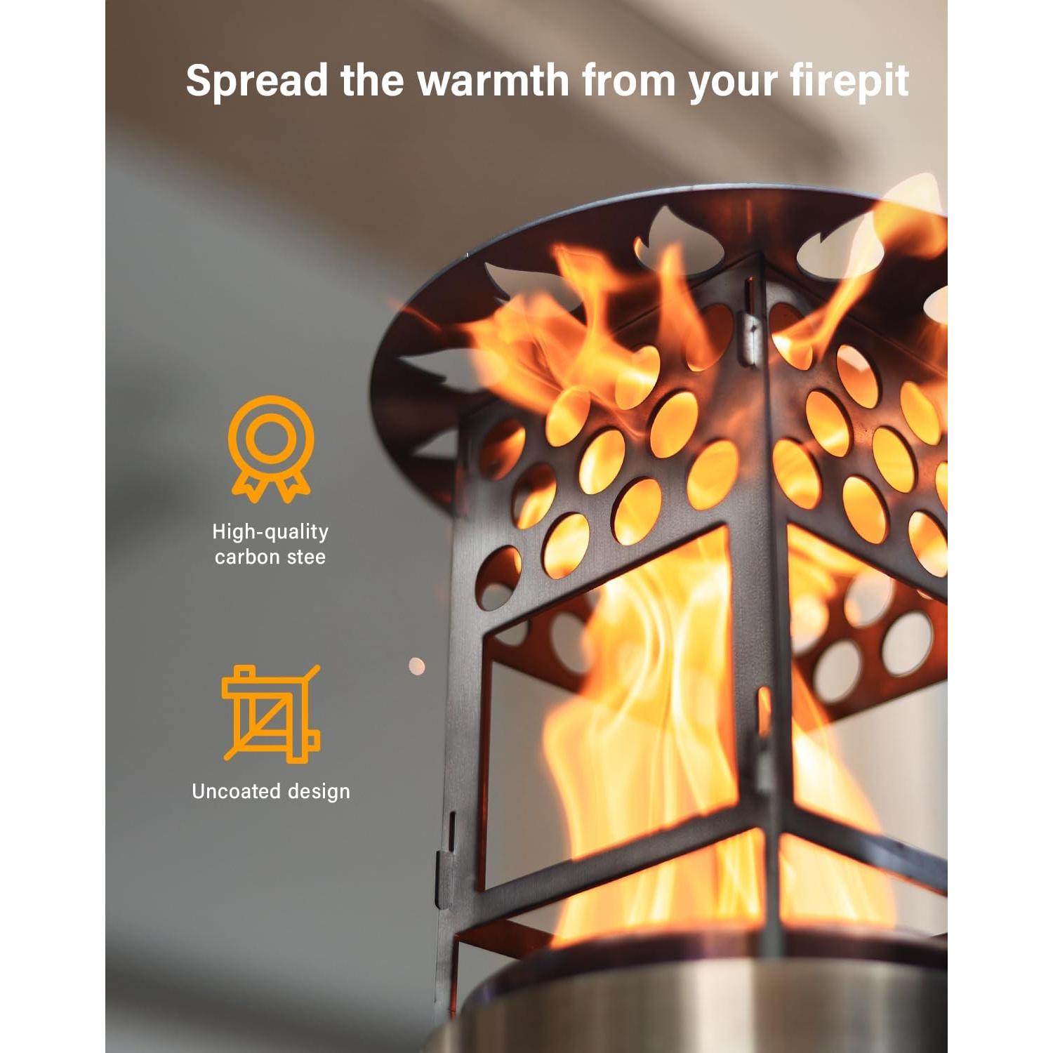 Deflector de Calor YEFU 30 cm para Fogata de Mesa XL