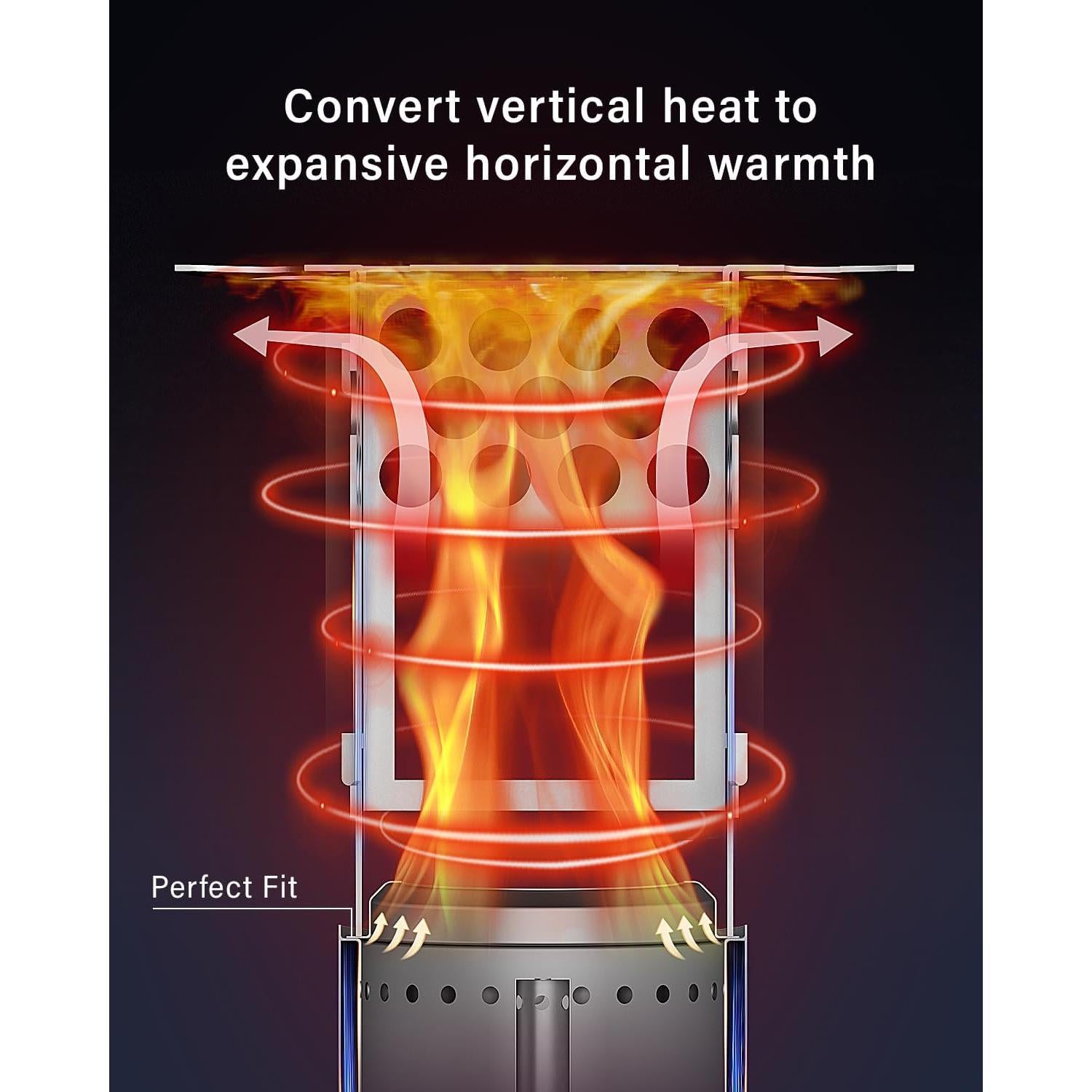 Deflector de Calor YEFU 30 cm para Fogata de Mesa XL