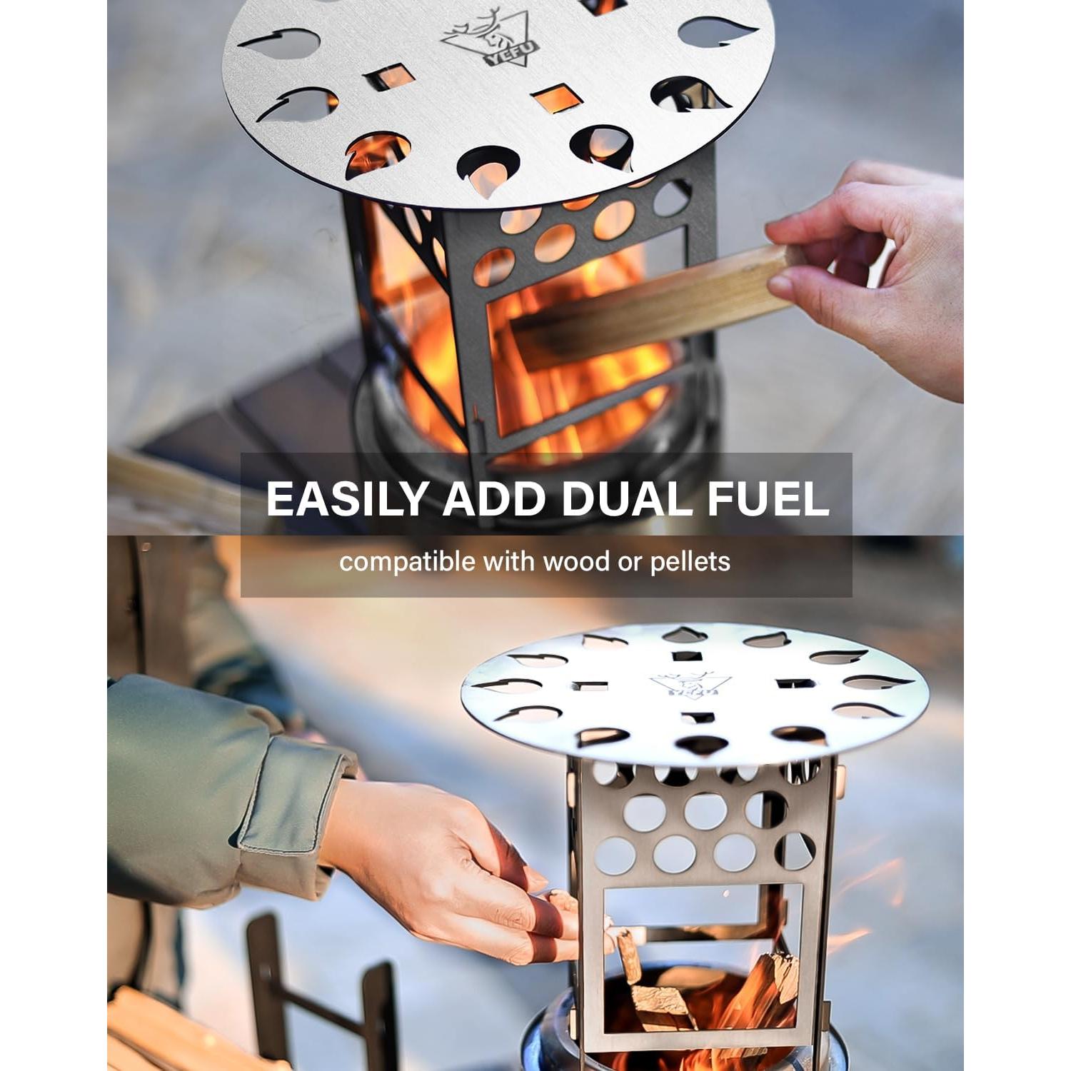 Deflector de Calor YEFU 30 cm para Fogata de Mesa XL