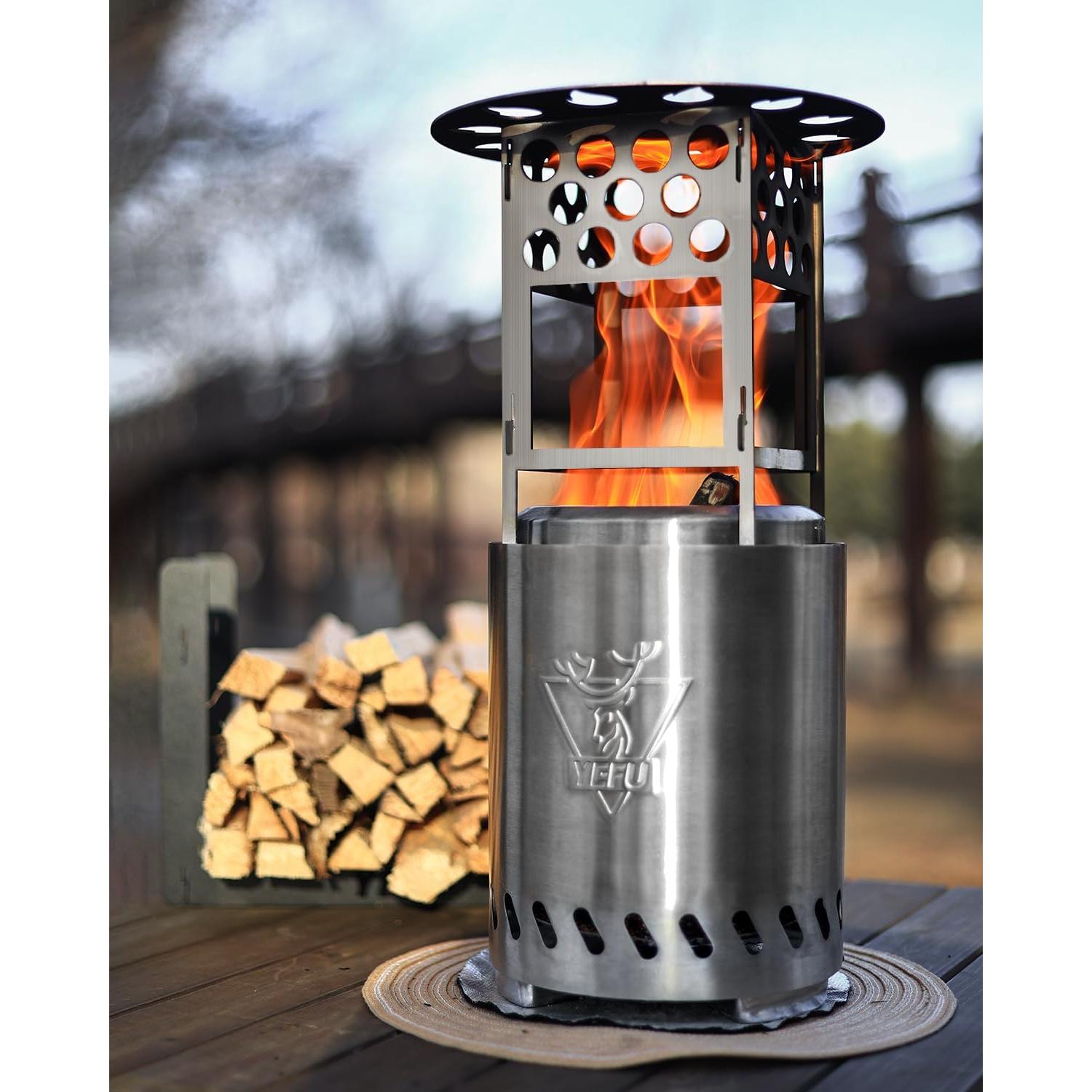 Deflector de Calor YEFU 30 cm para Fogata de Mesa XL