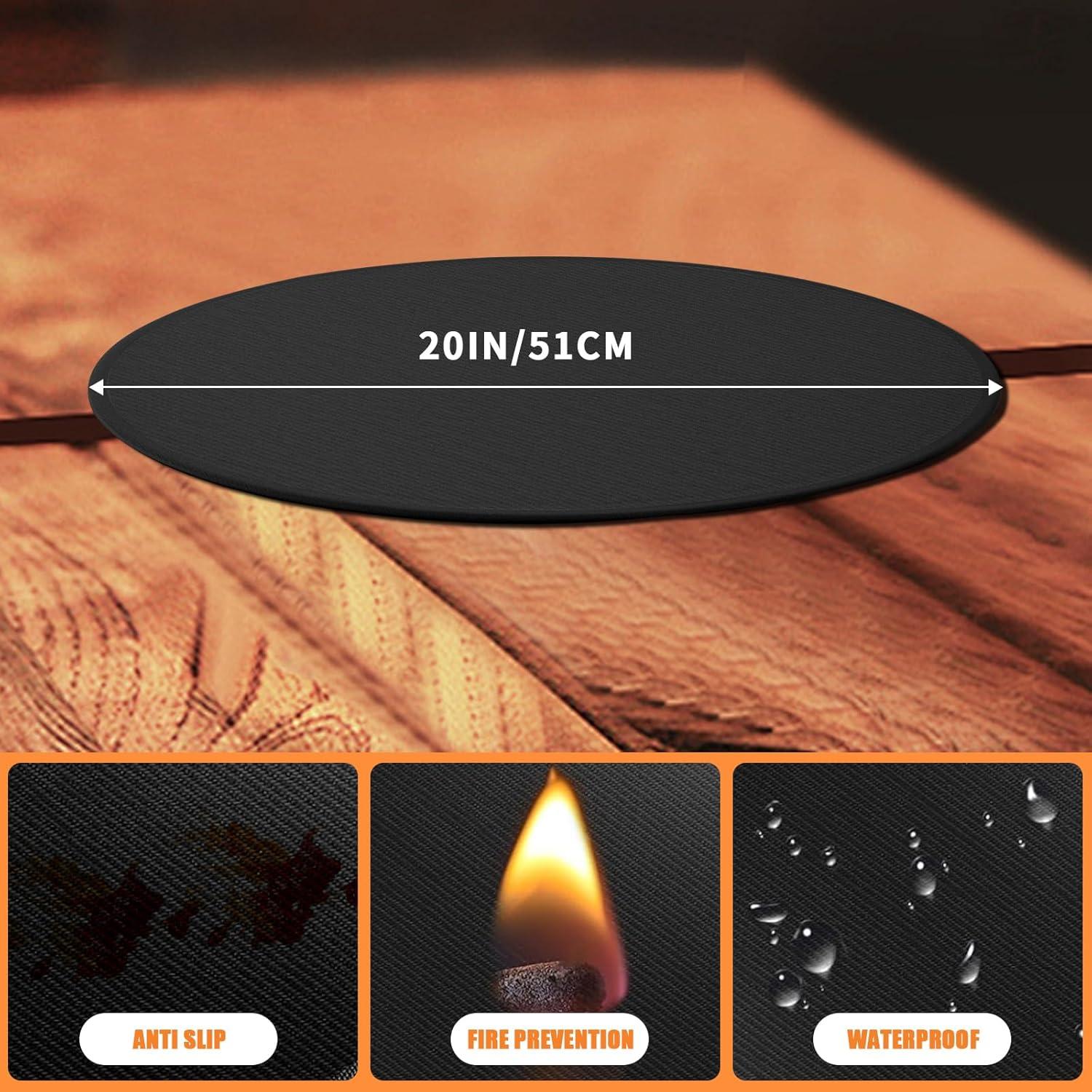 Alfombrilla Ignífuga GIESIOE 50.8 cm para Fogata Mesa XL