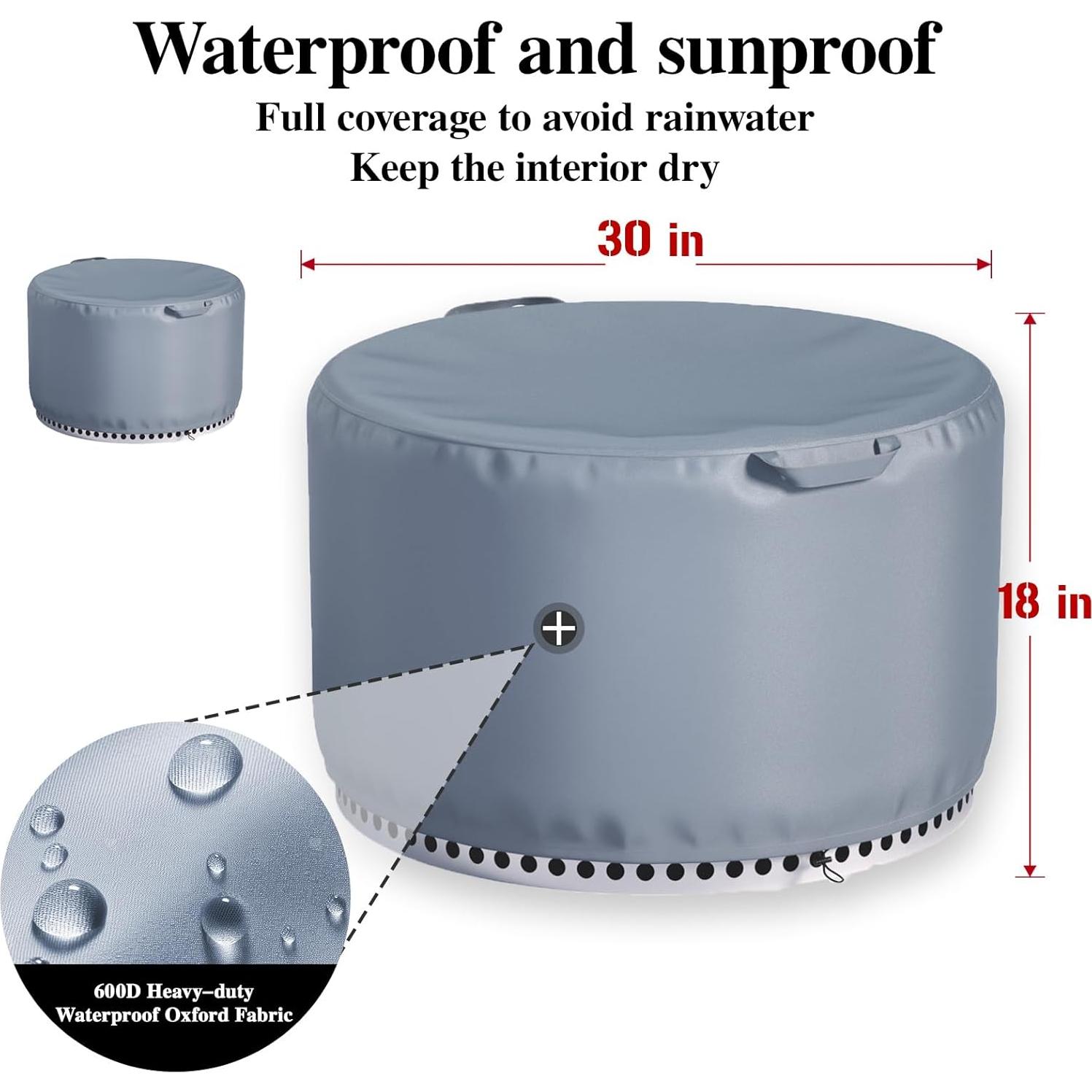 Funda Redonda Chinchilla para Fogón 29" - Impermeable y UV