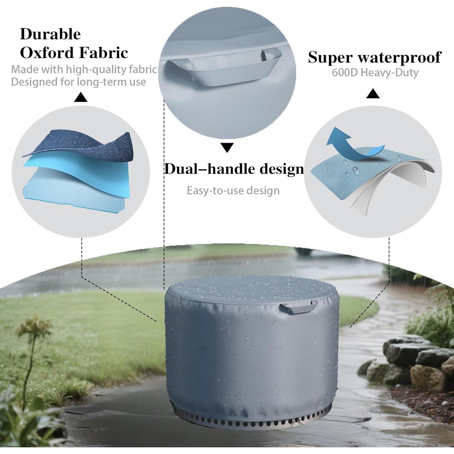 Funda Redonda Chinchilla para Fogón 29" - Impermeable y UV