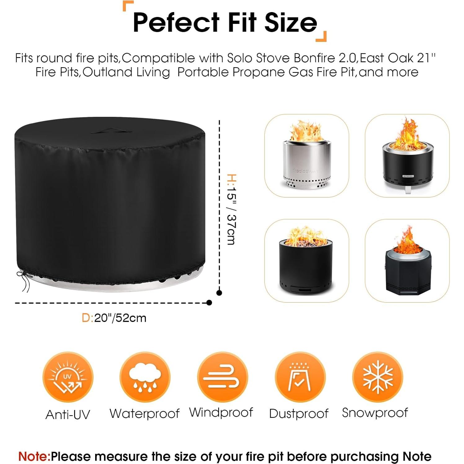 Cubierta Redonda para Fogata POMER 20 cm Impermeable